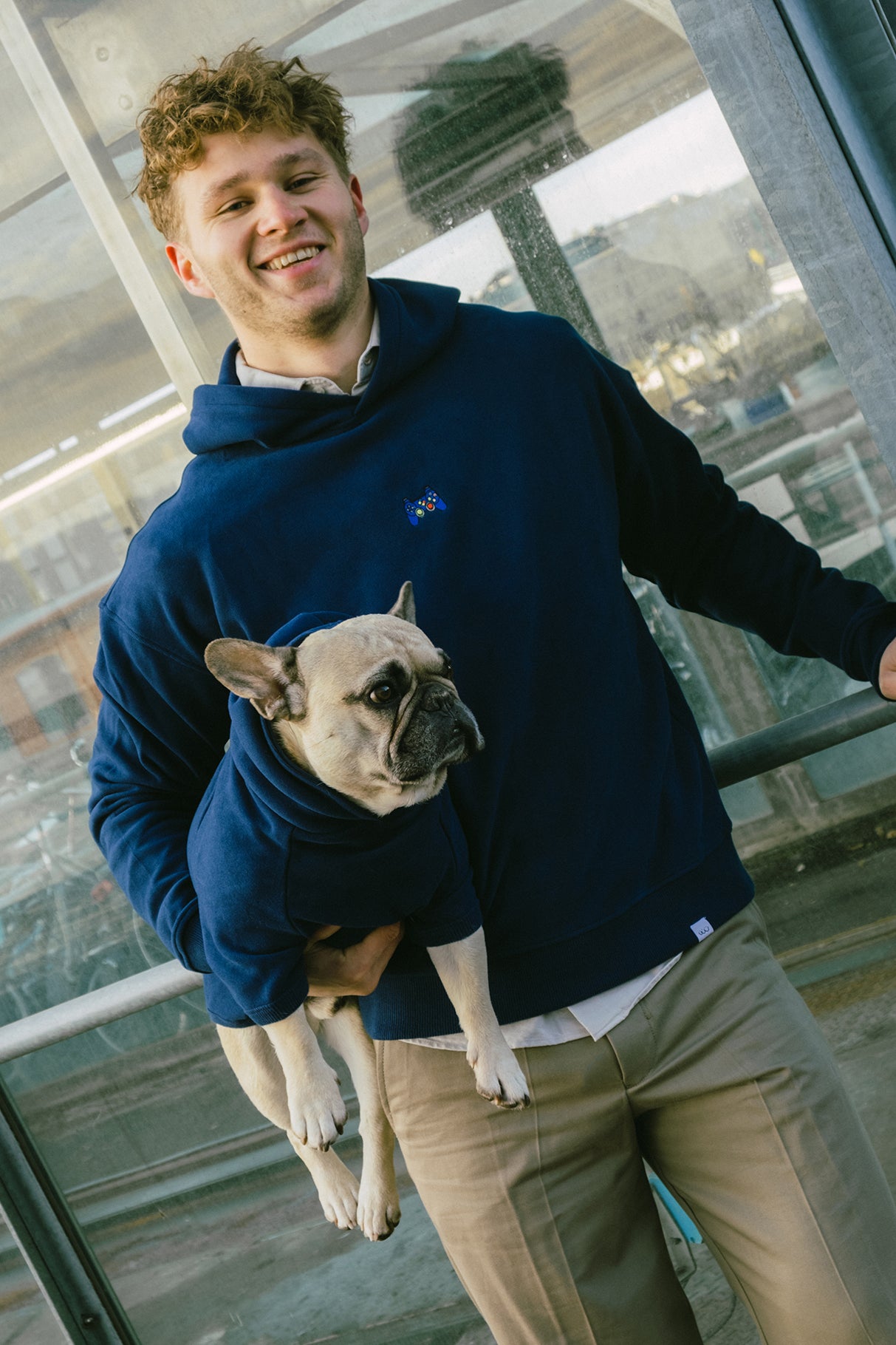 Gamer SuperSoft Köpek Hoodie - Lacivert