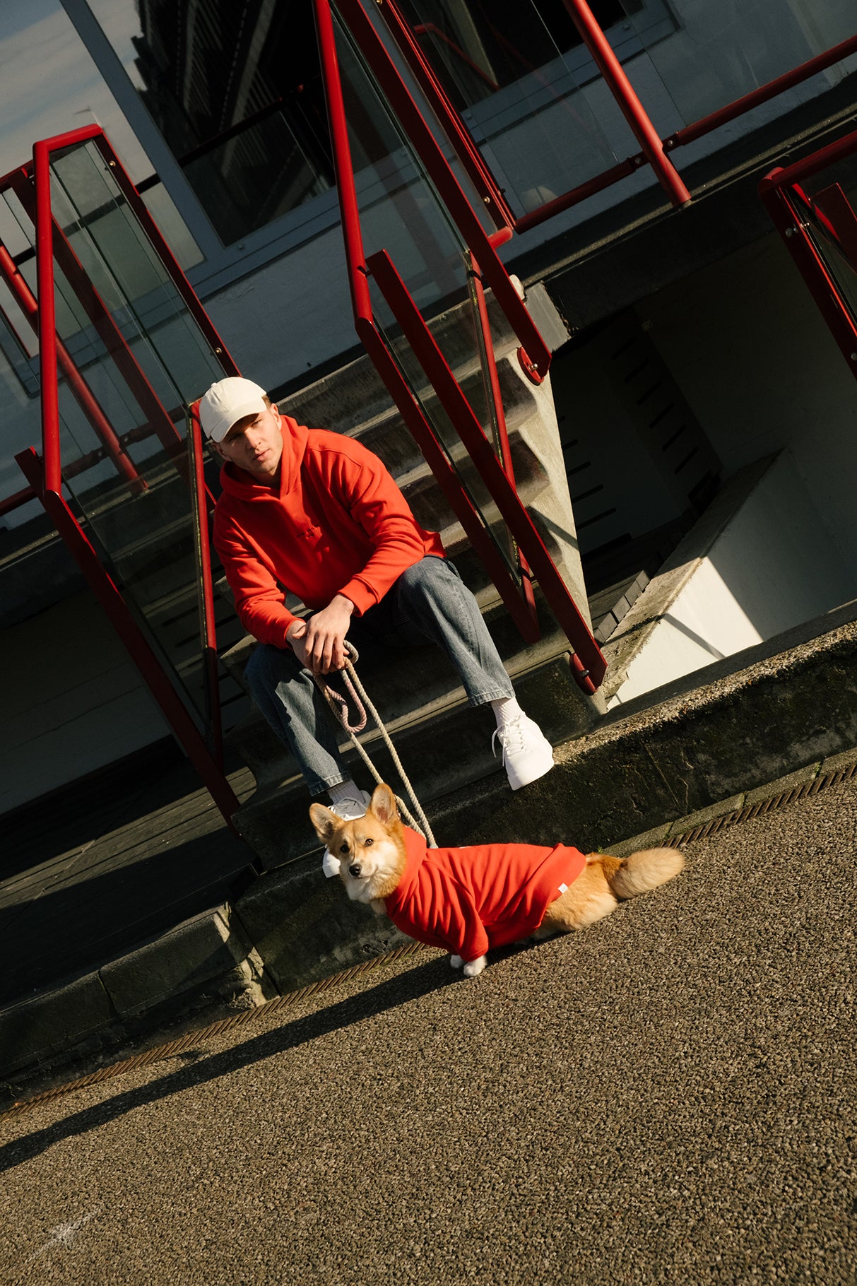 Clown SuperSoft Köpek Hoodie - Kırmızı