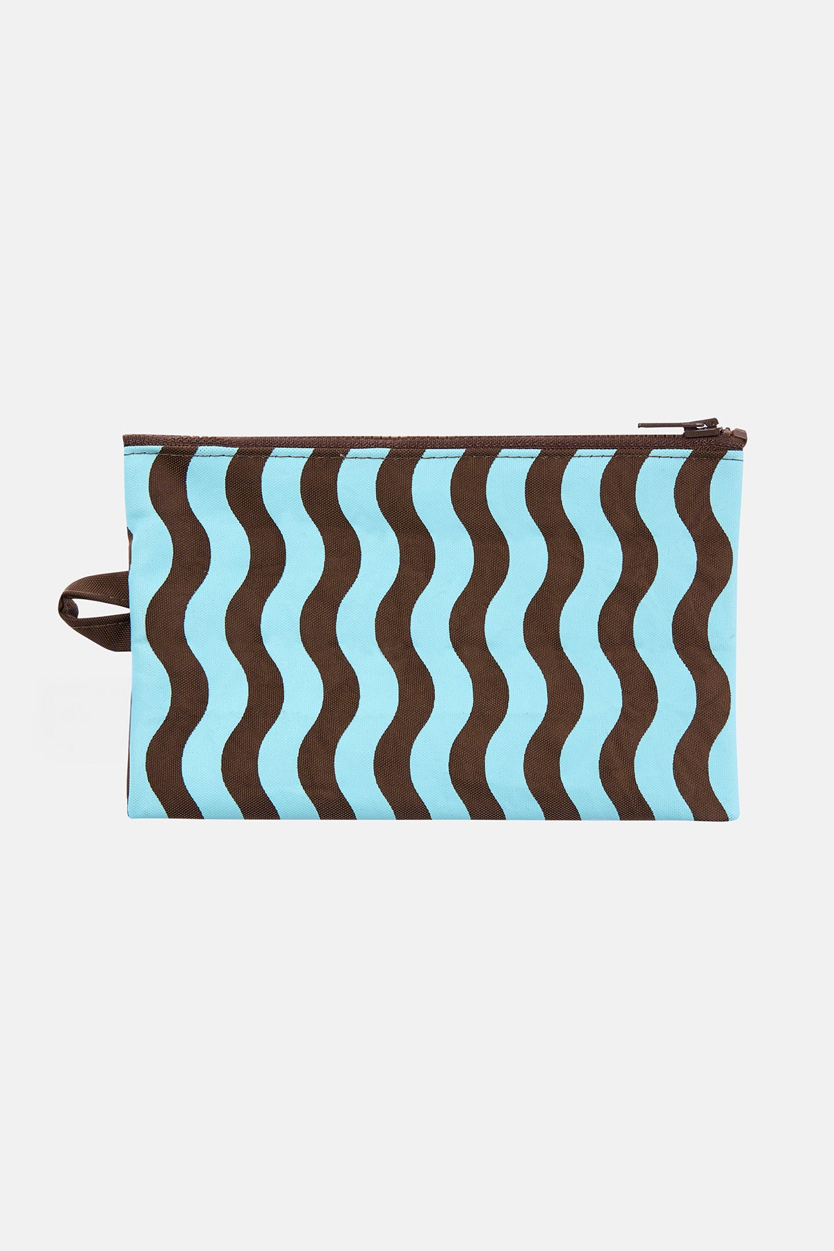 Çizgili Mini Case - Mavi/Kahverengi
