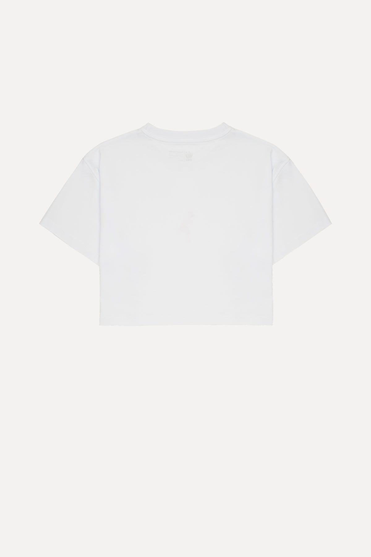 Flamingo Premium Crop T-Shirt - Beyaz