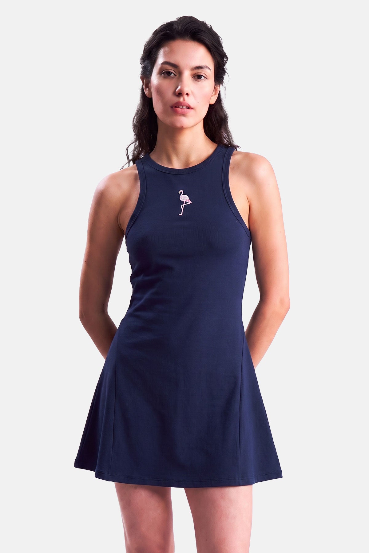 Flamingo Premium Elbise - Lacivert