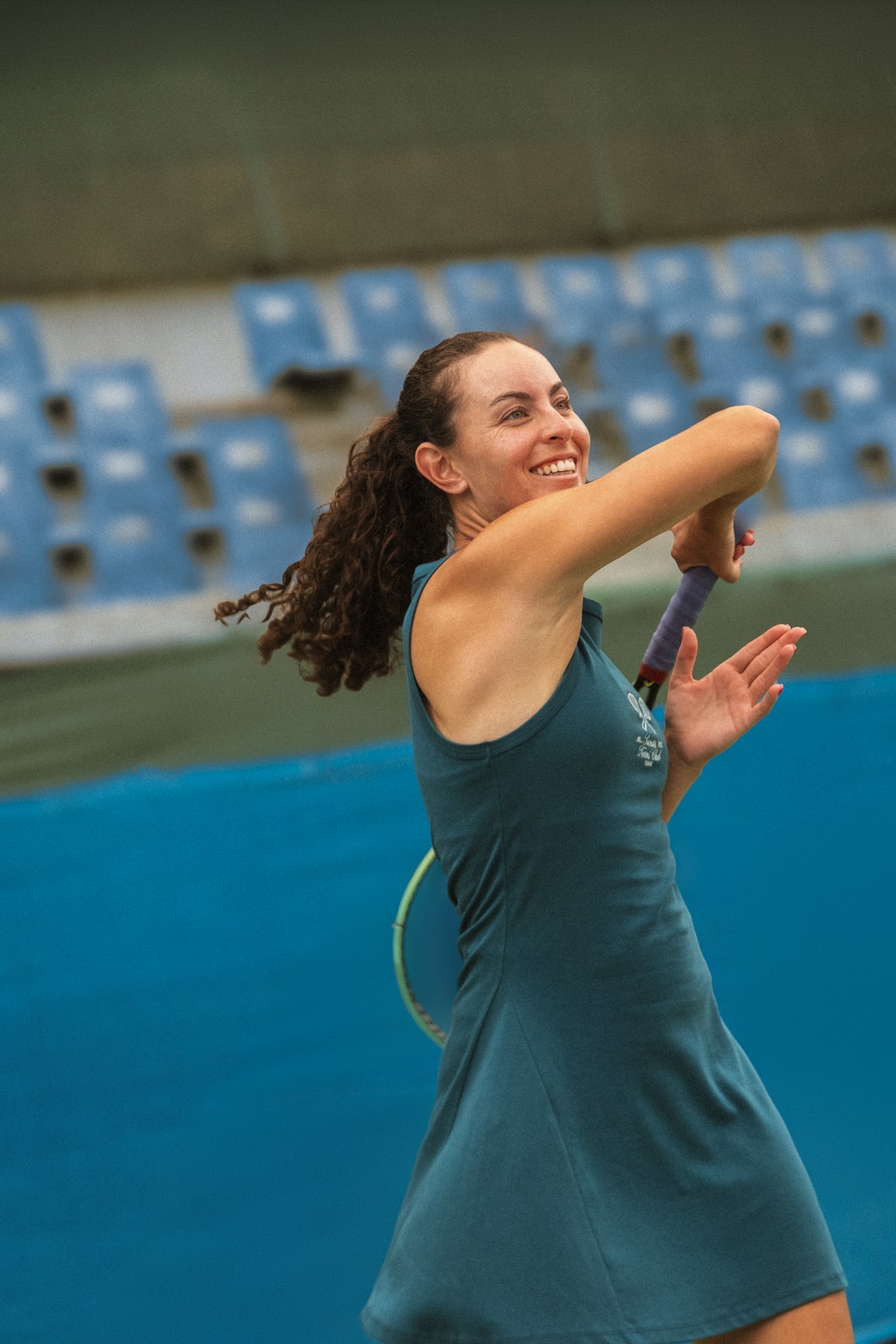 Socrates Tennis Club Premium Elbise - Petrol Yeşili