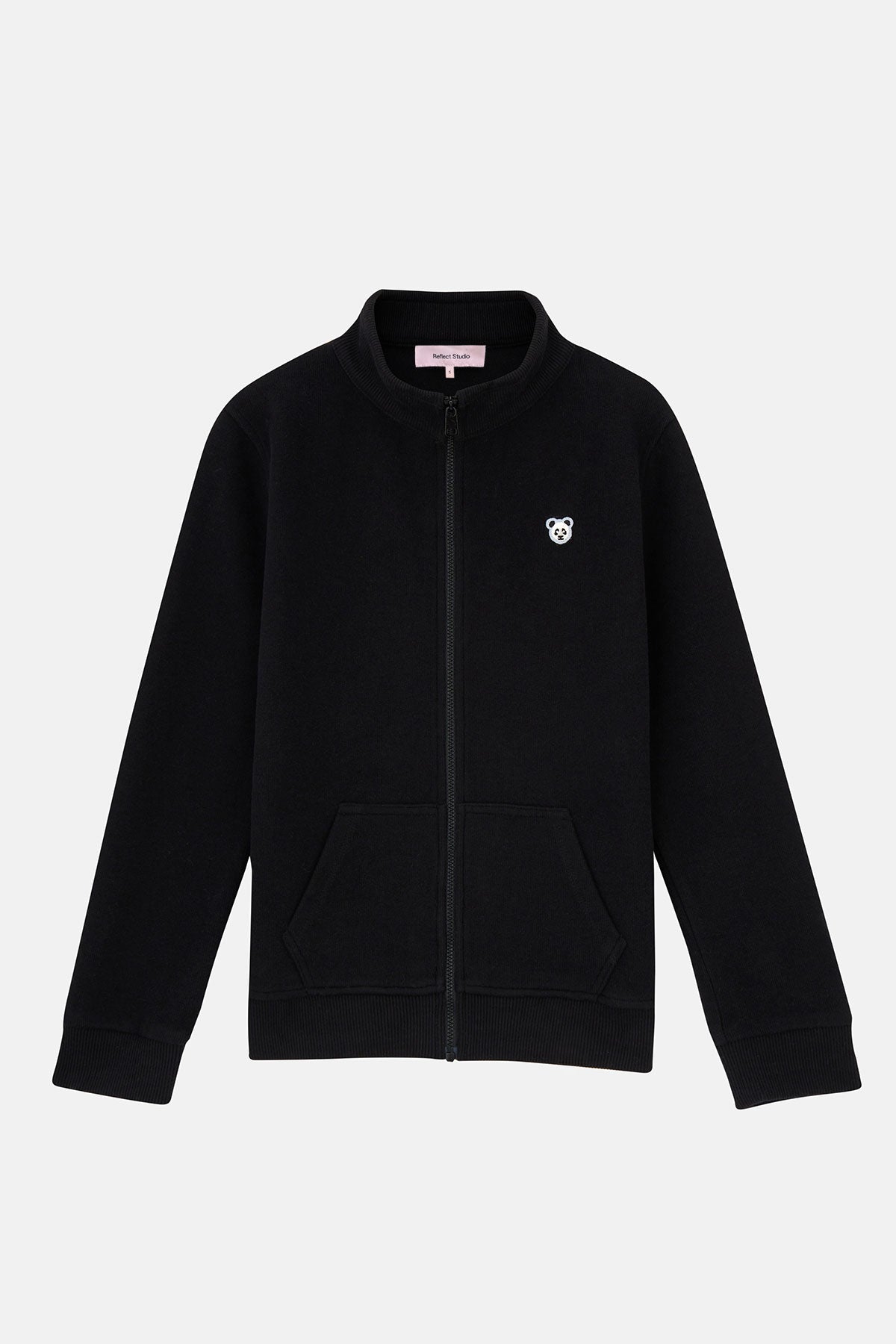 Panda Patch SuperSoft Full-Zip Çocuk Sweatshirt - Siyah