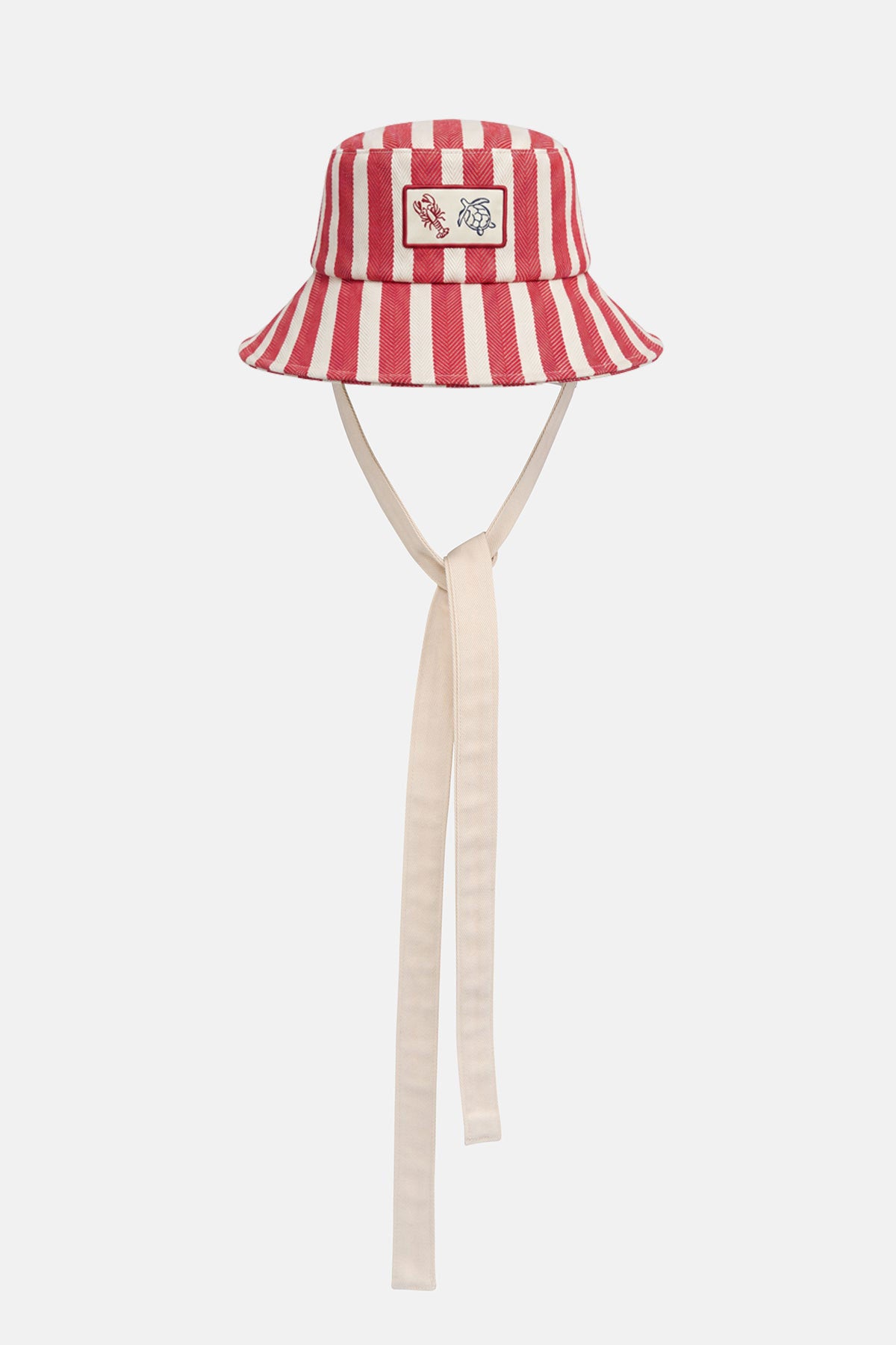 Resort Herringbone Bucket Hat - Kırmızı