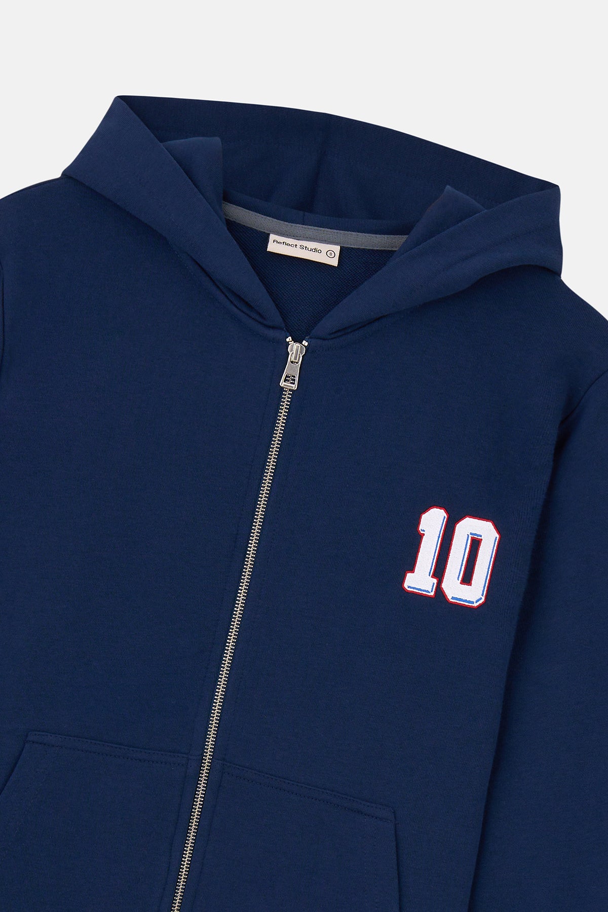 France 10 Soft Fleece Fermuarlı Hoodie - Lacivert
