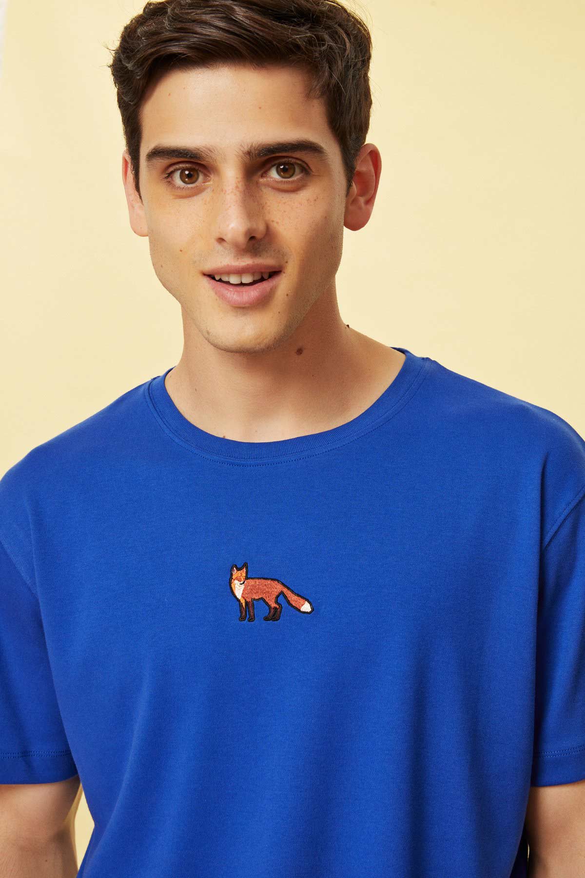 Kızıl Tilki Premium T-Shirt - Saks Mavi