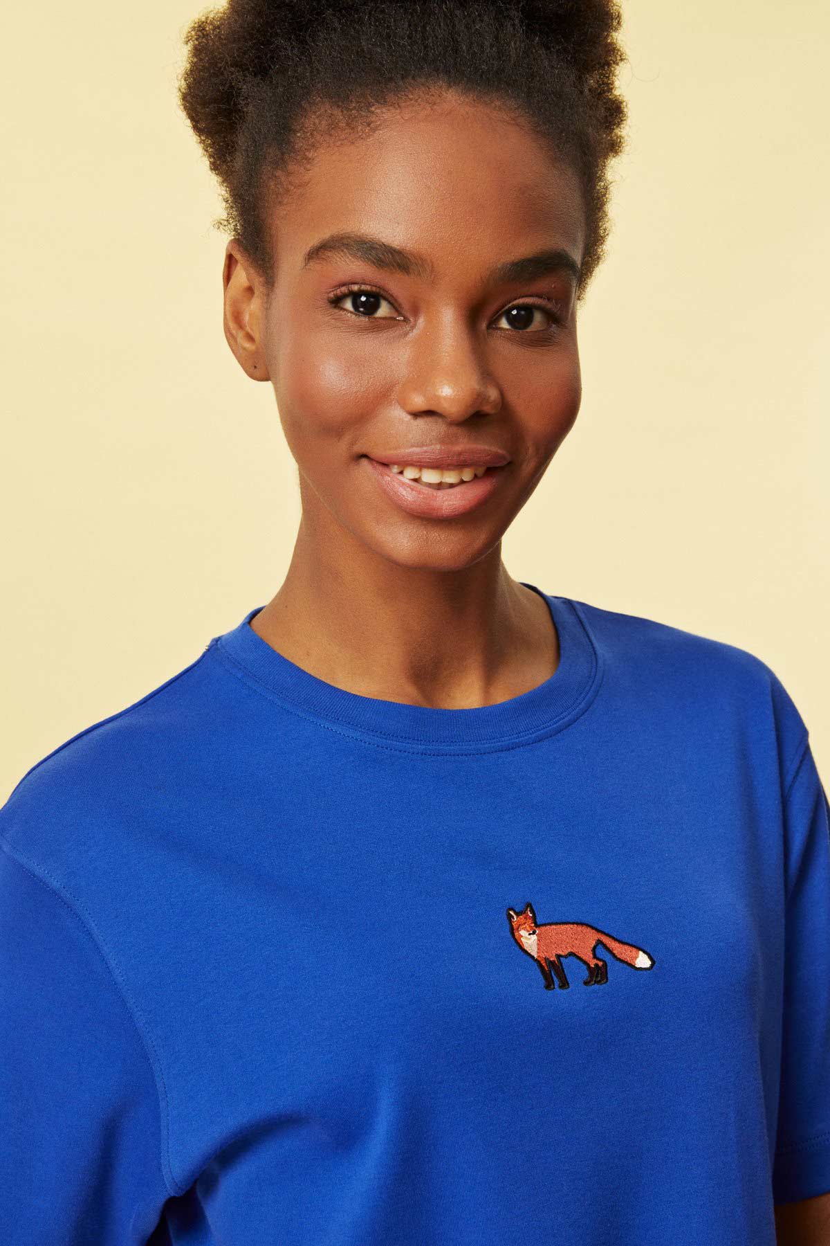 Kızıl Tilki Premium T-Shirt - Saks Mavi