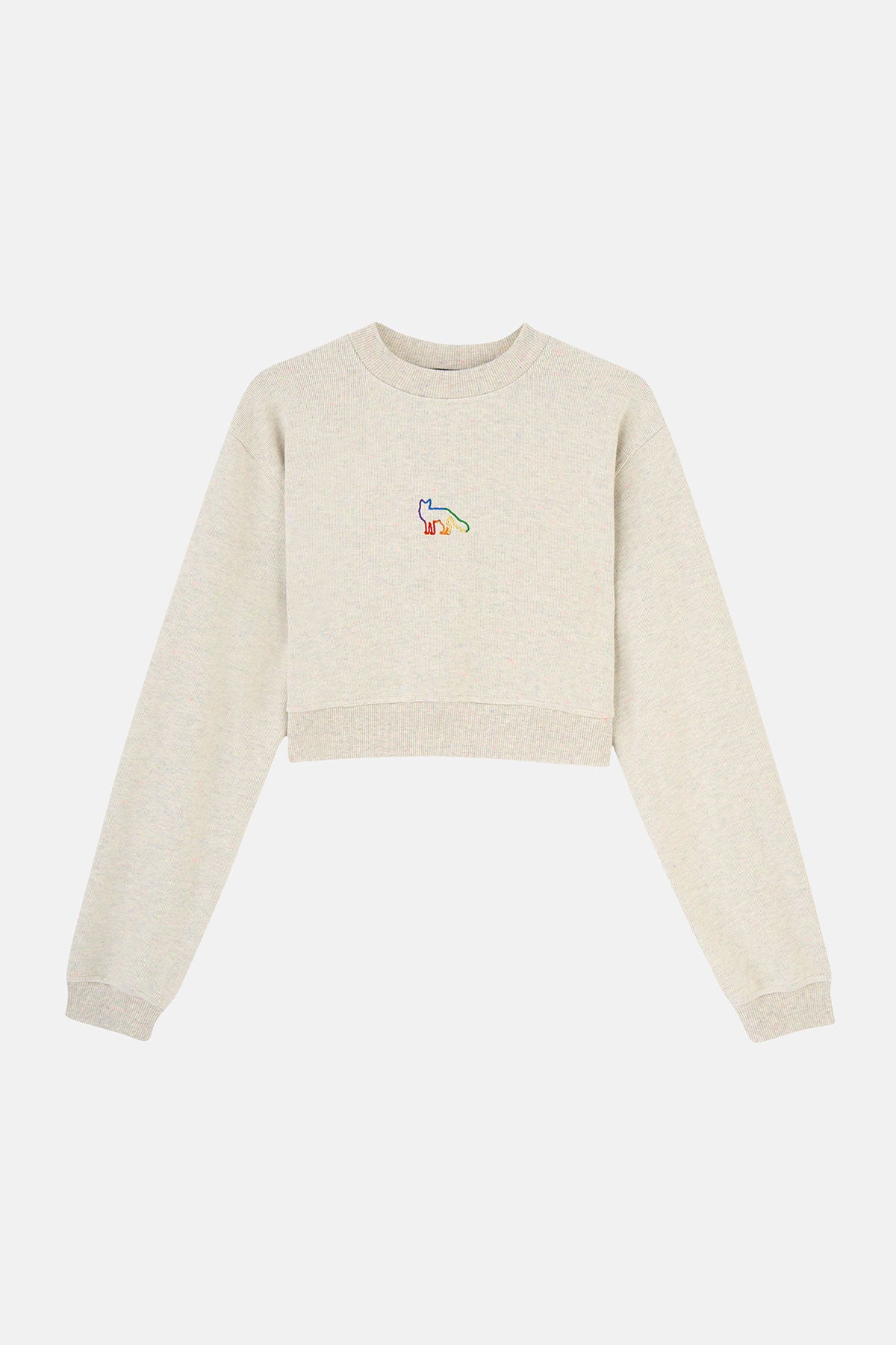 Kızıl Tilki SuperSoft Crop Sweatshirt - Nopeli Gri