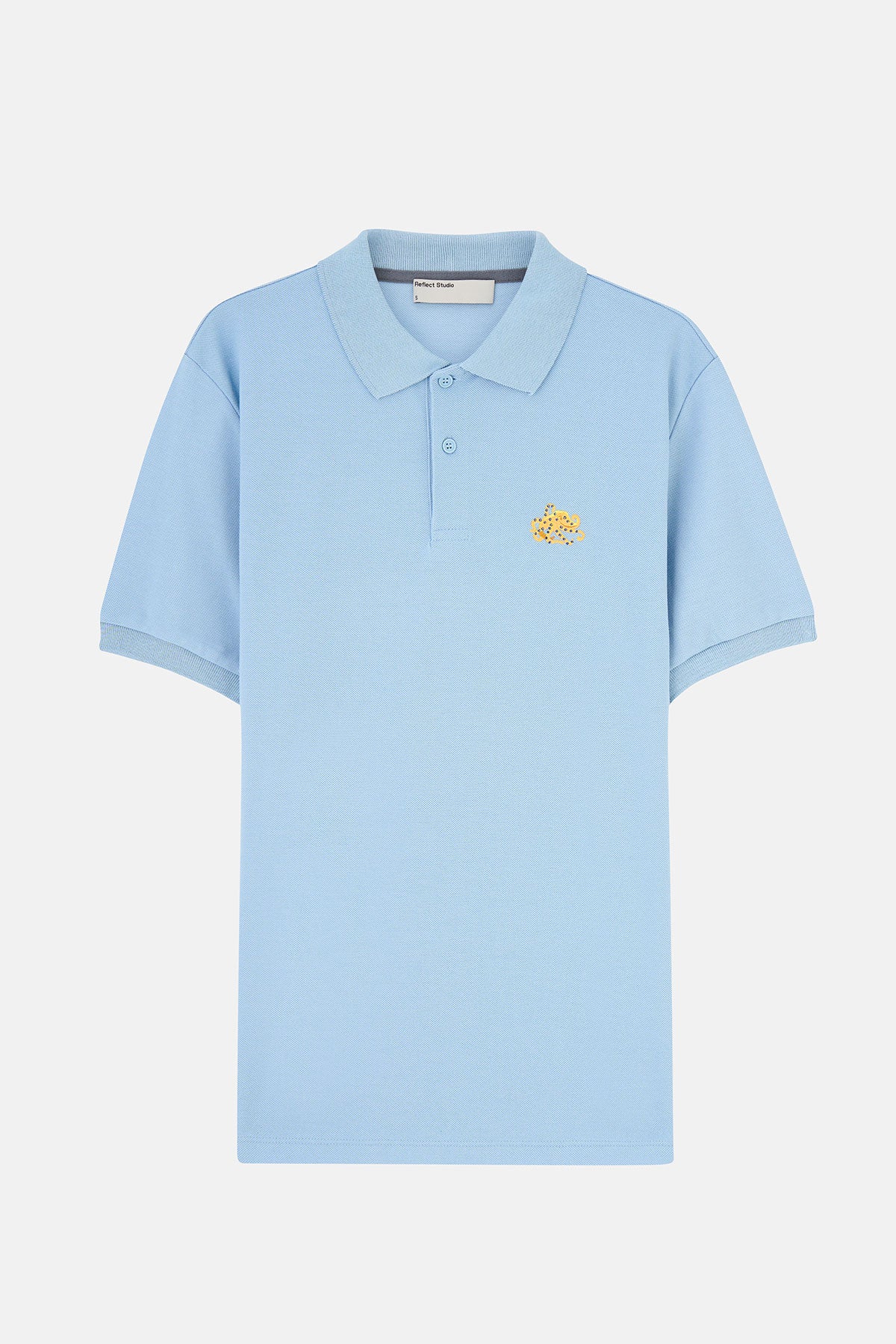 Mavi Halkalı Ahtapot Polo Yaka T-Shirt - Mavi