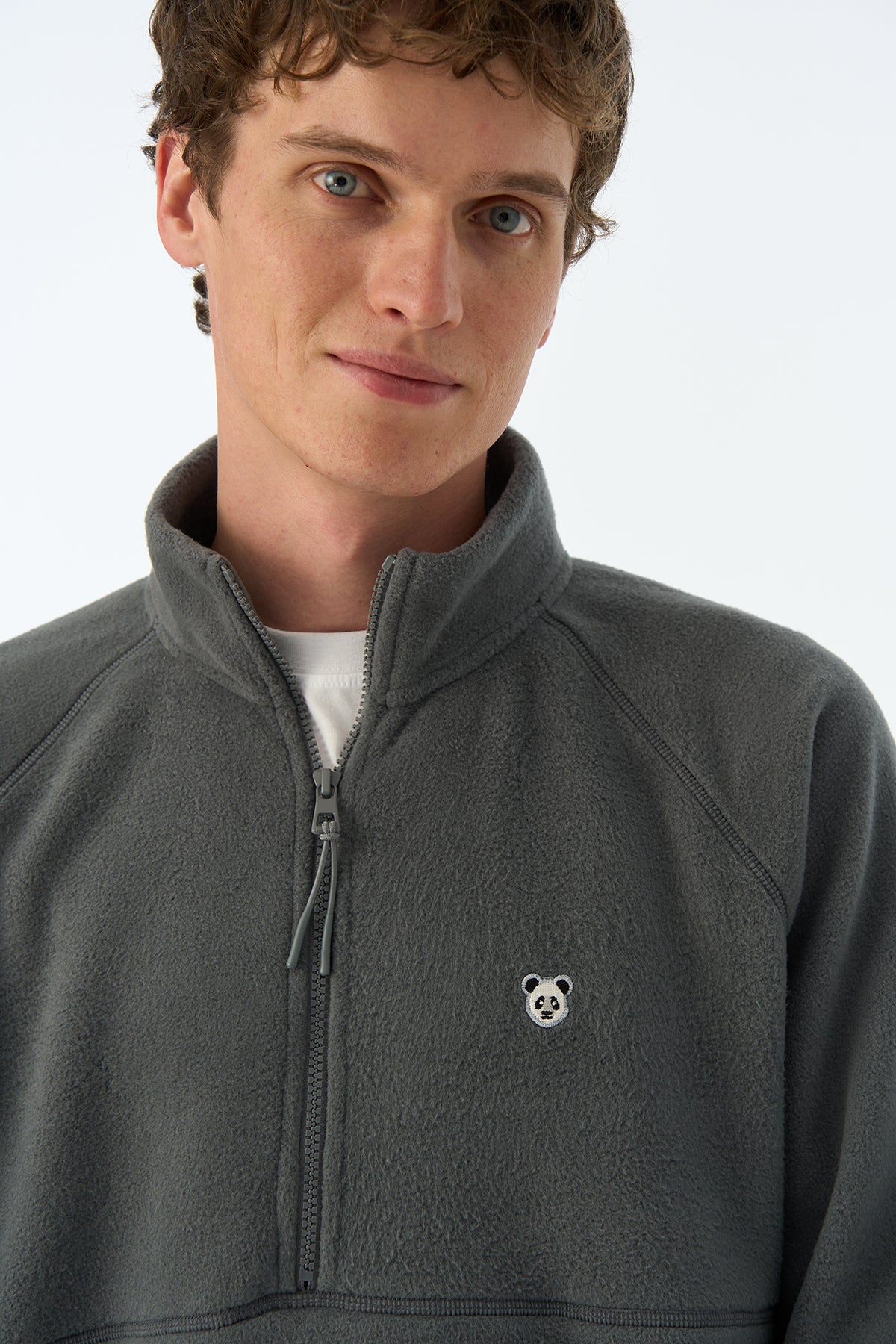 Panda Half-Zip Polar - Antrasit