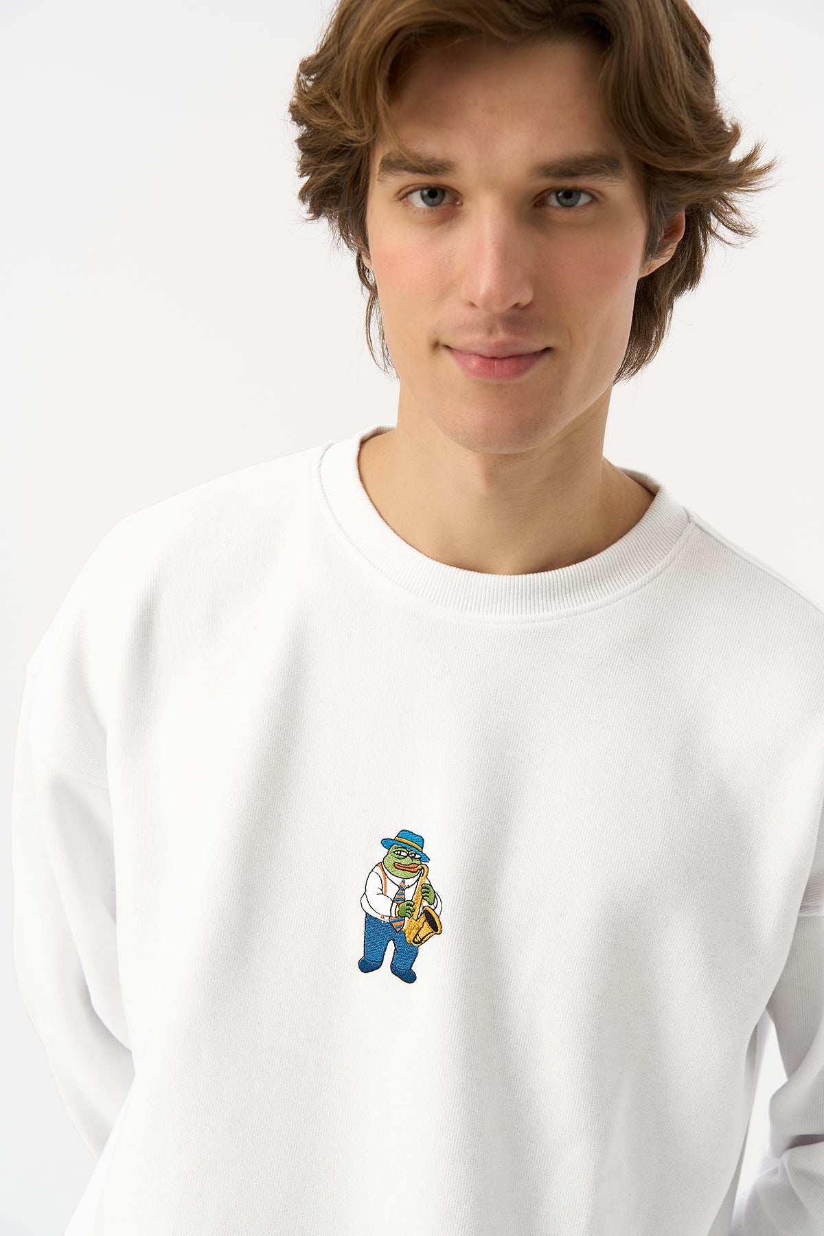Jazzy Pepe SuperSoft Sweatshirt - Beyaz