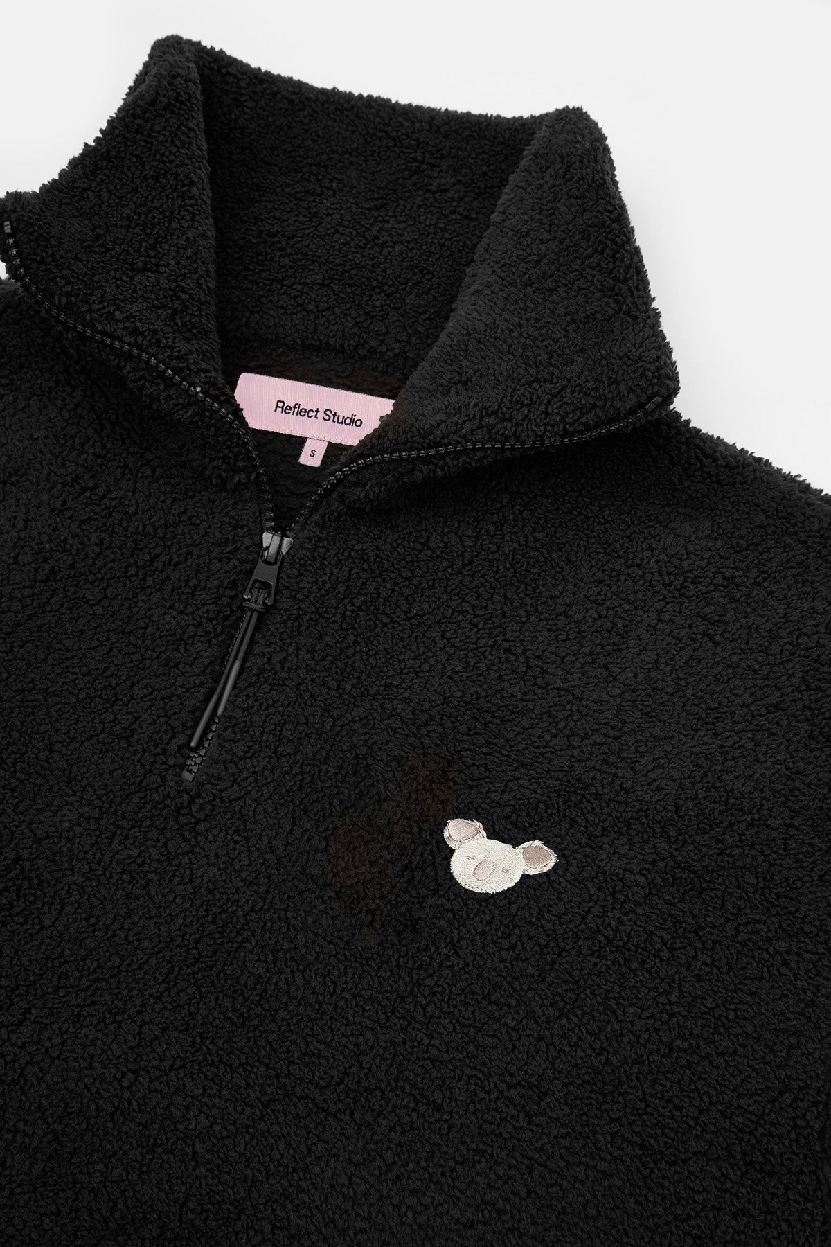 Koala Sherpa Quarter-Zip Sweatshirt - Siyah