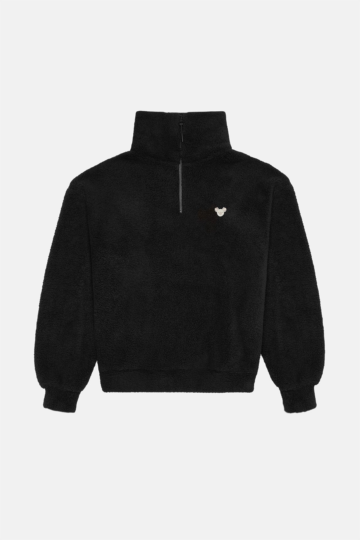 Koala Sherpa Quarter-Zip Sweatshirt - Siyah