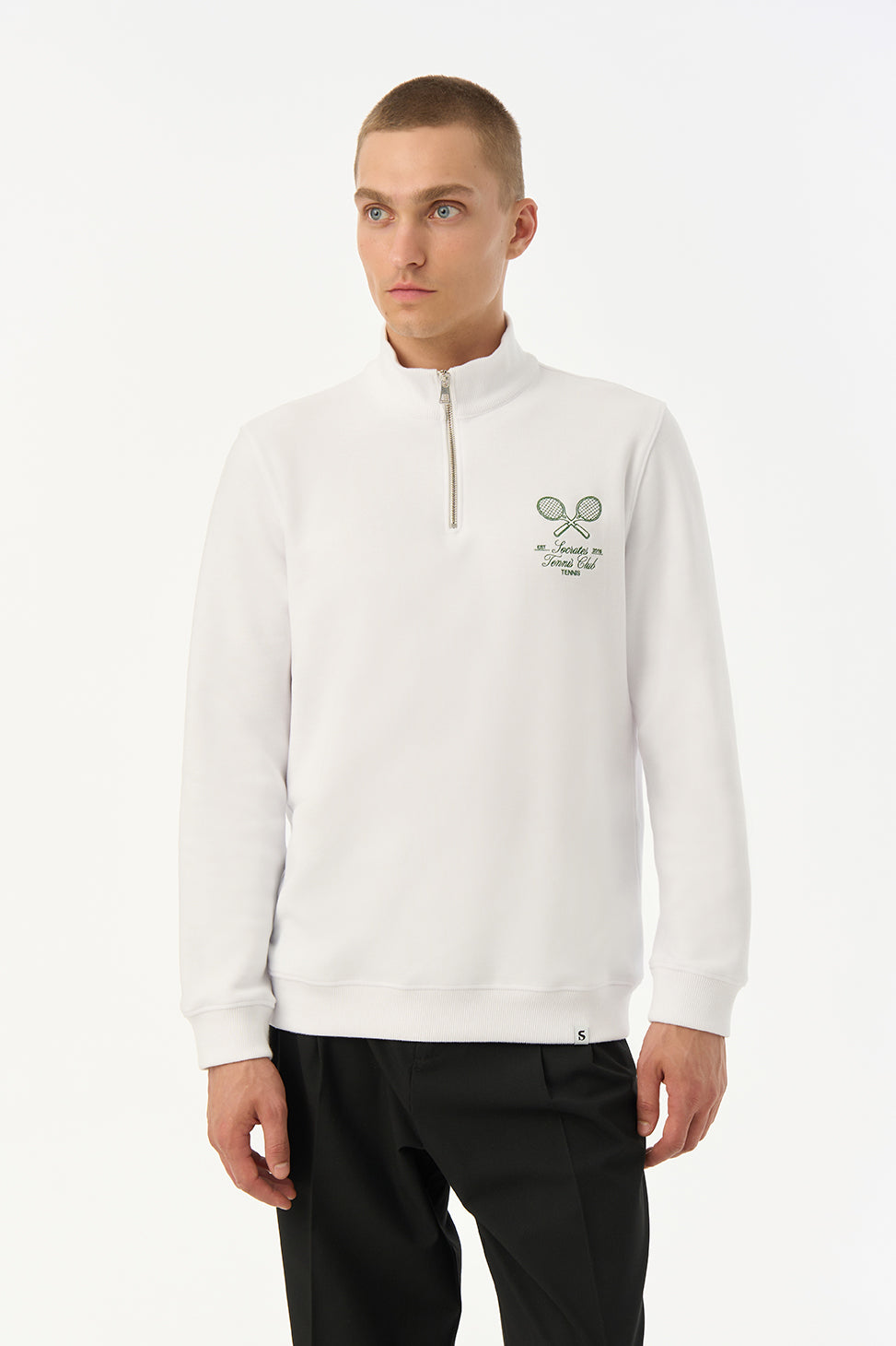 Socrates SuperSoft Quarter-Zip Sweatshirt - Beyaz