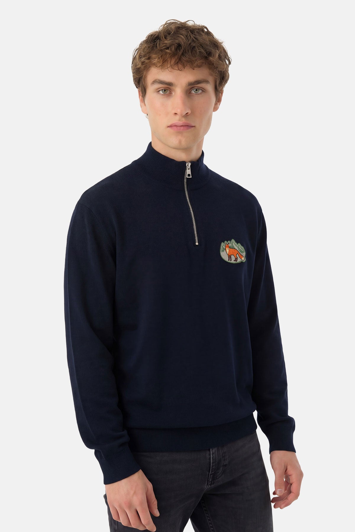 Kızıl Tilki SuperSoft Quarter-Zip Sweatshirt - Lacivert