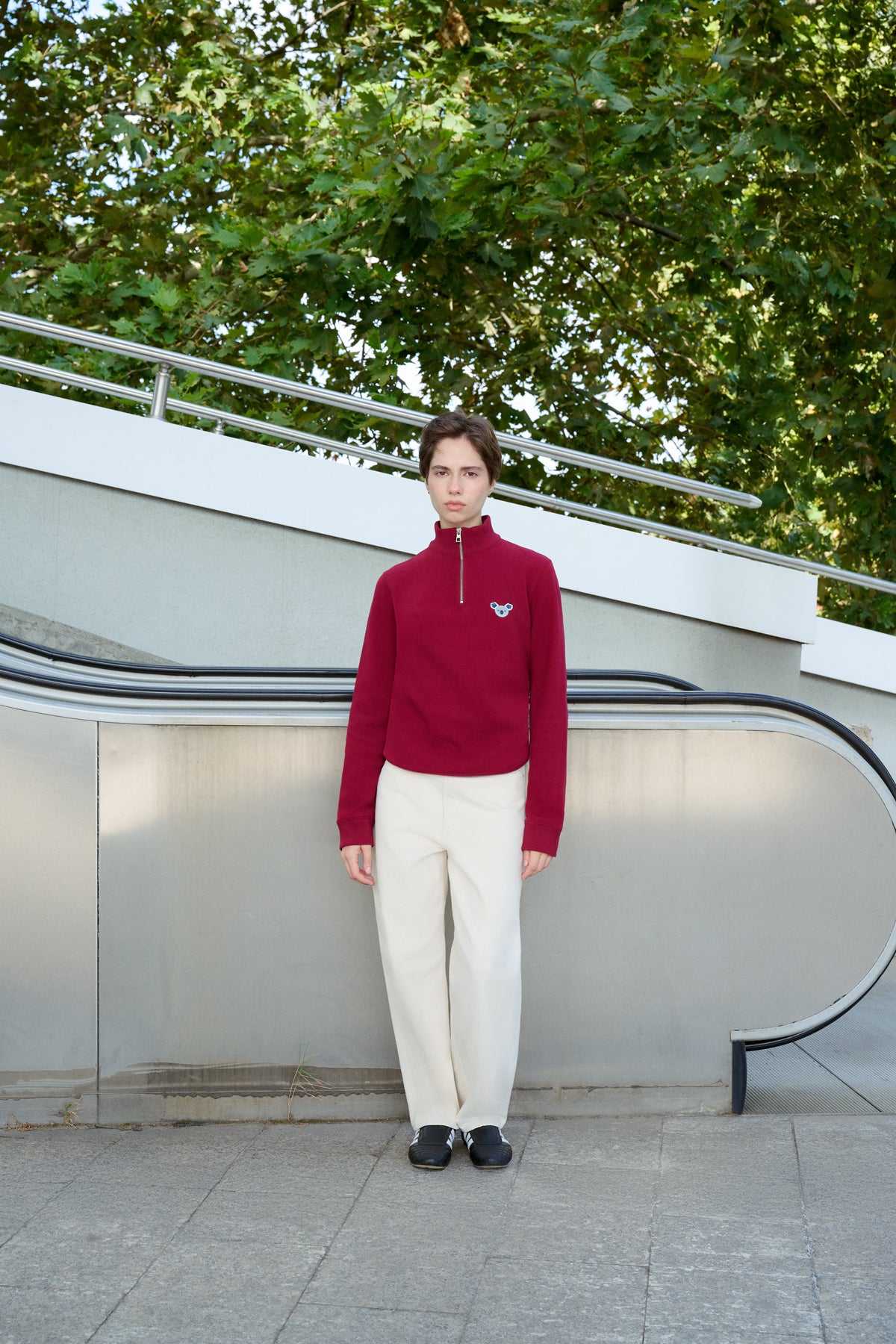 Koala SuperSoft Quarter-Zip Sweatshirt - Bordo