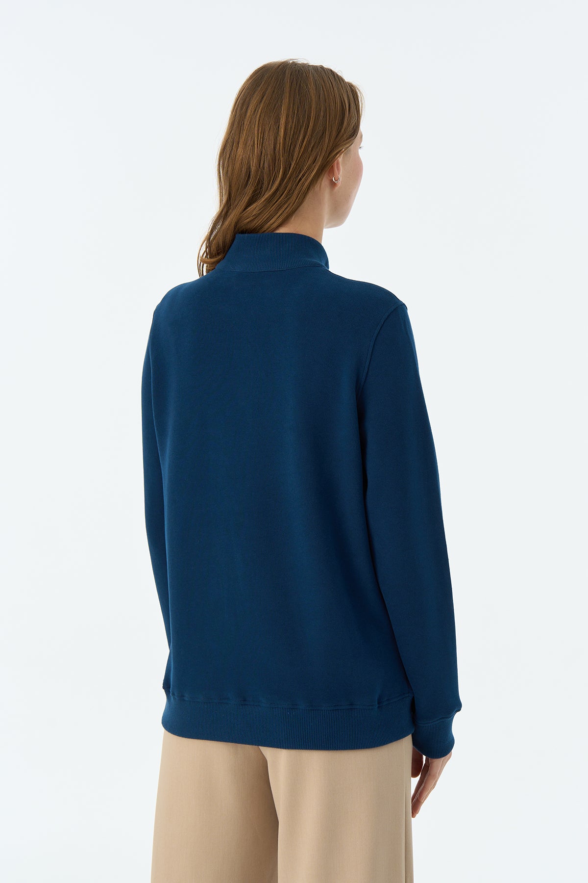 Basic SuperSoft Quarter-Zip Sweatshirt - Lacivert