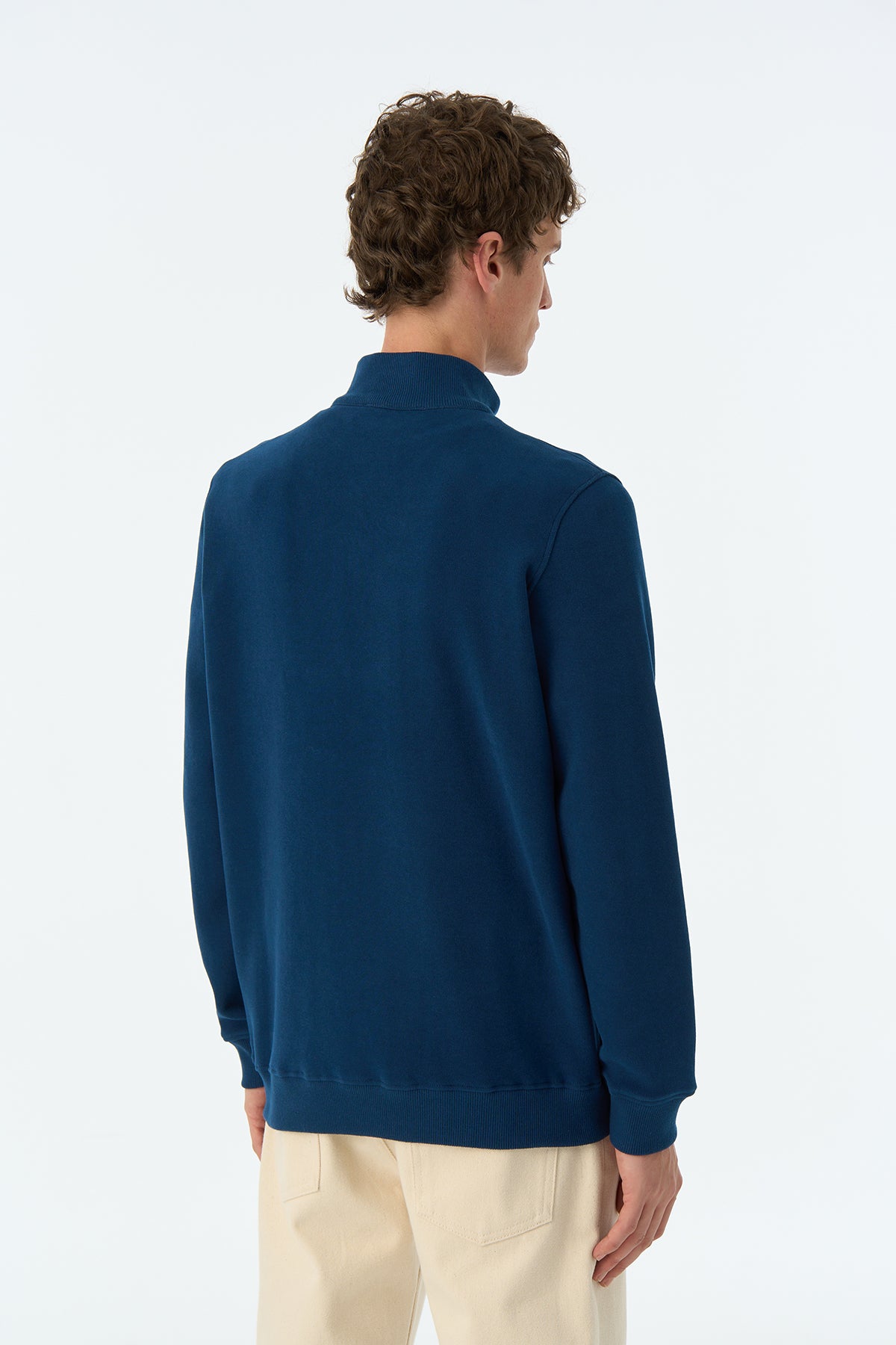 Basic SuperSoft Quarter-Zip Sweatshirt - Lacivert