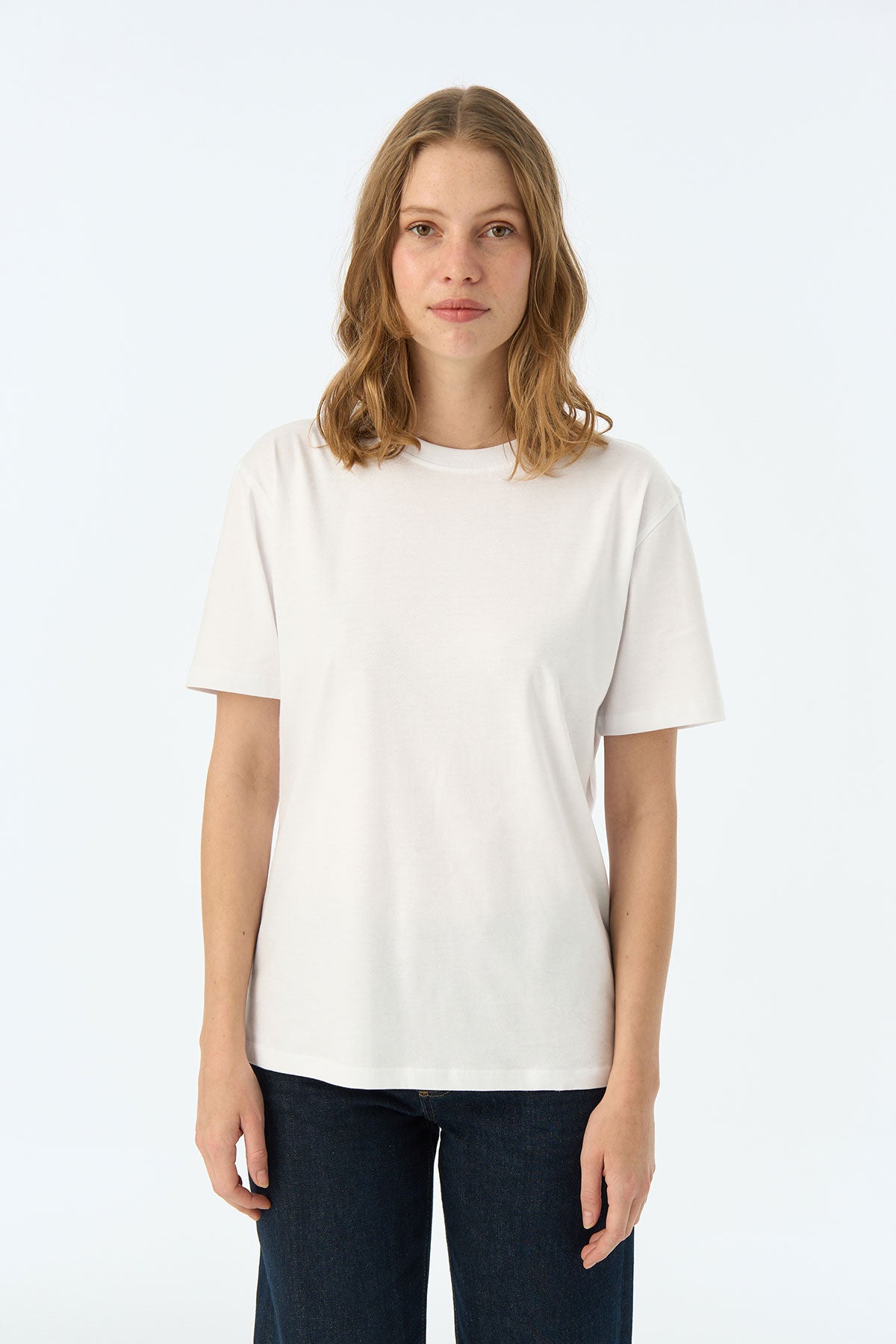 Basic Lightweight T-Shirt - Beyaz