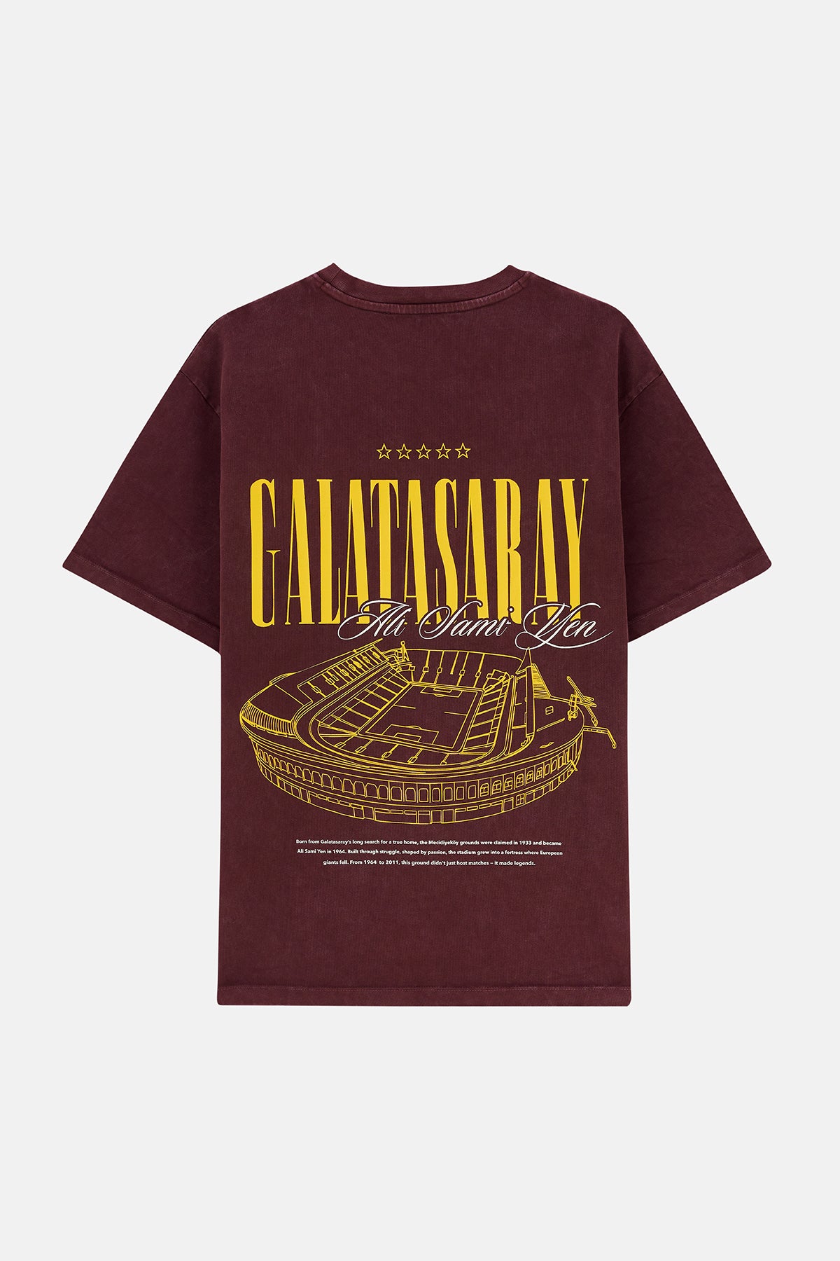 Ali Sami Yen Washed T-shirt - Kırmızı