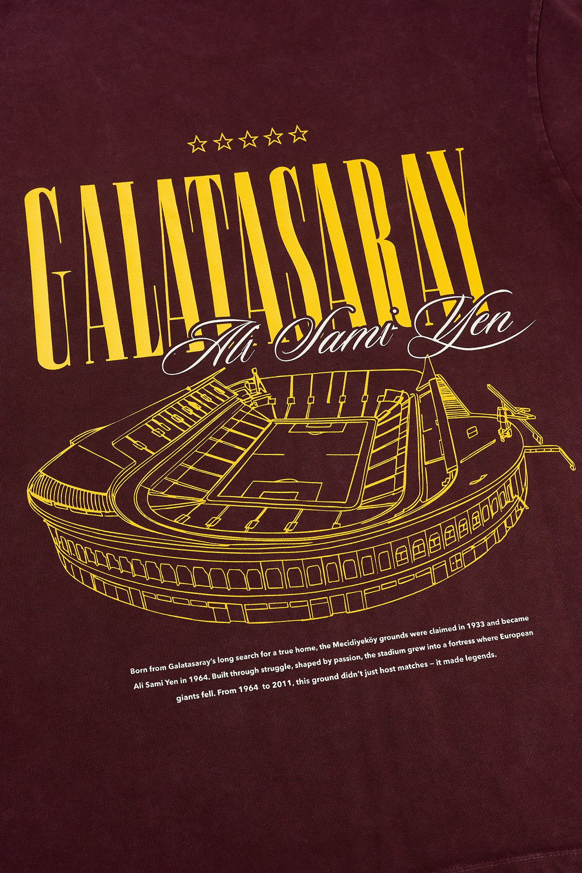 Ali Sami Yen Washed T-shirt - Kırmızı