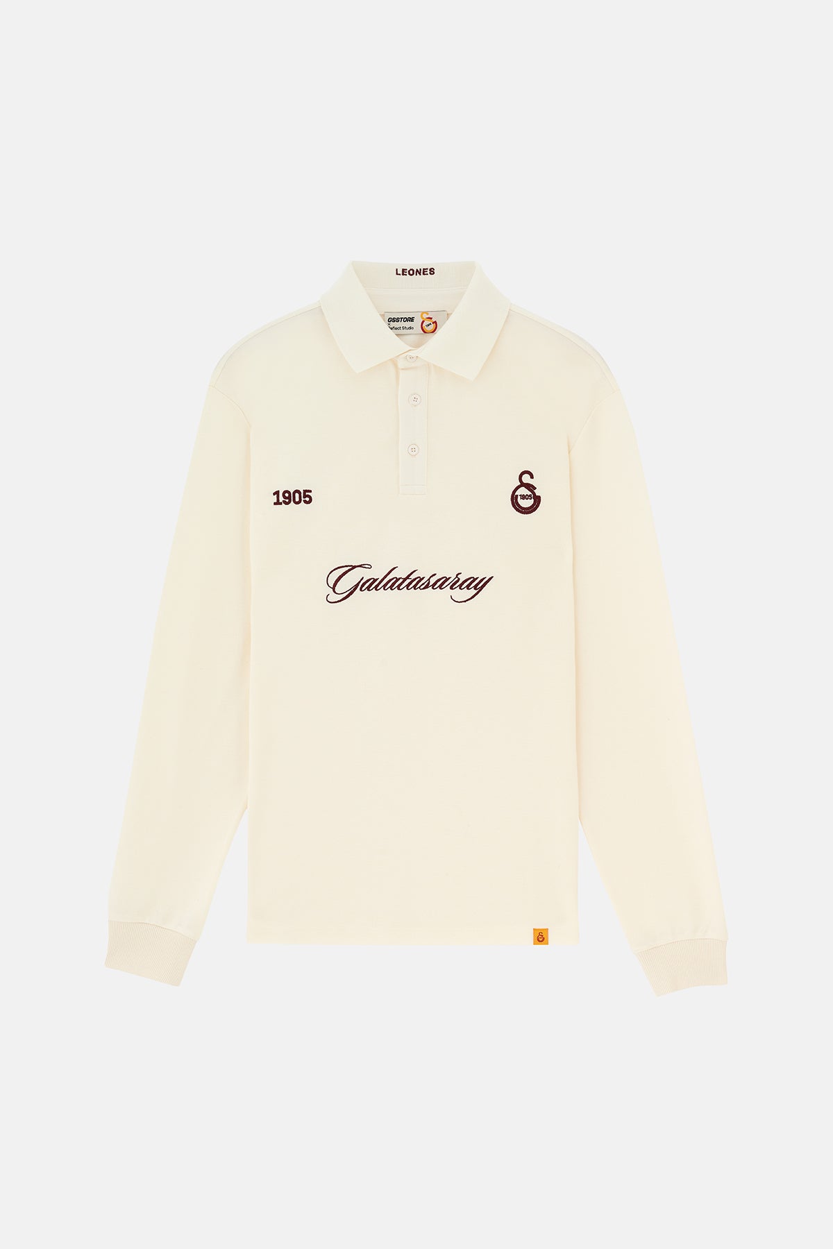 Leones Uzun Kollu Polo Yaka T-shirt - Ekru