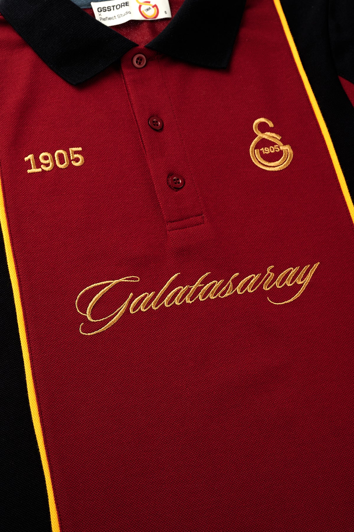 Leones Uzun Kollu Polo Yaka T-shirt - Bordo / Siyah