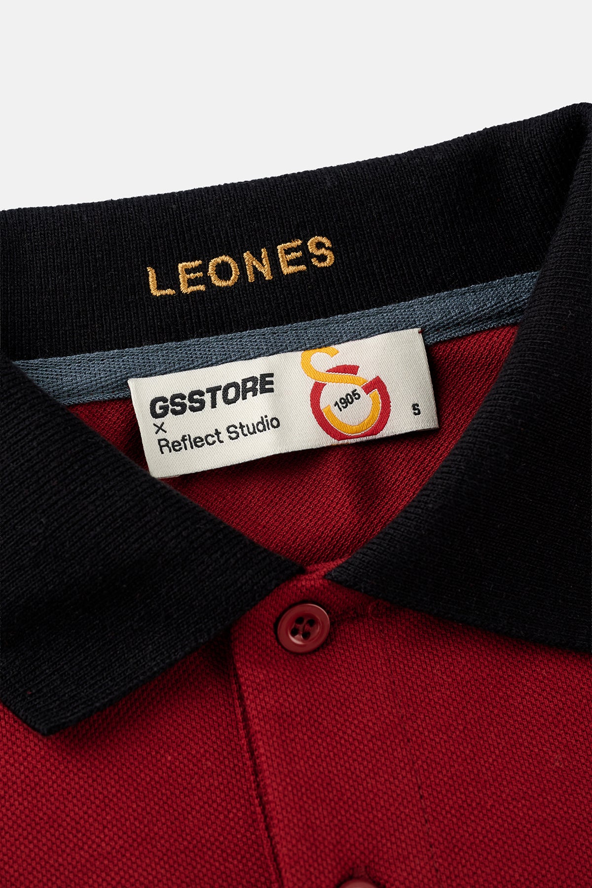 Leones Uzun Kollu Polo Yaka T-shirt - Bordo / Siyah