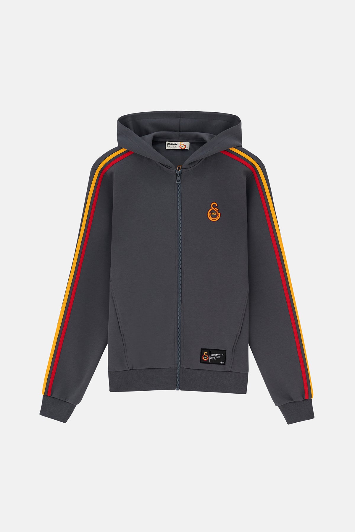 Galatasaray 1905 Fermuarlı Kadın Hoodie - Antrasit