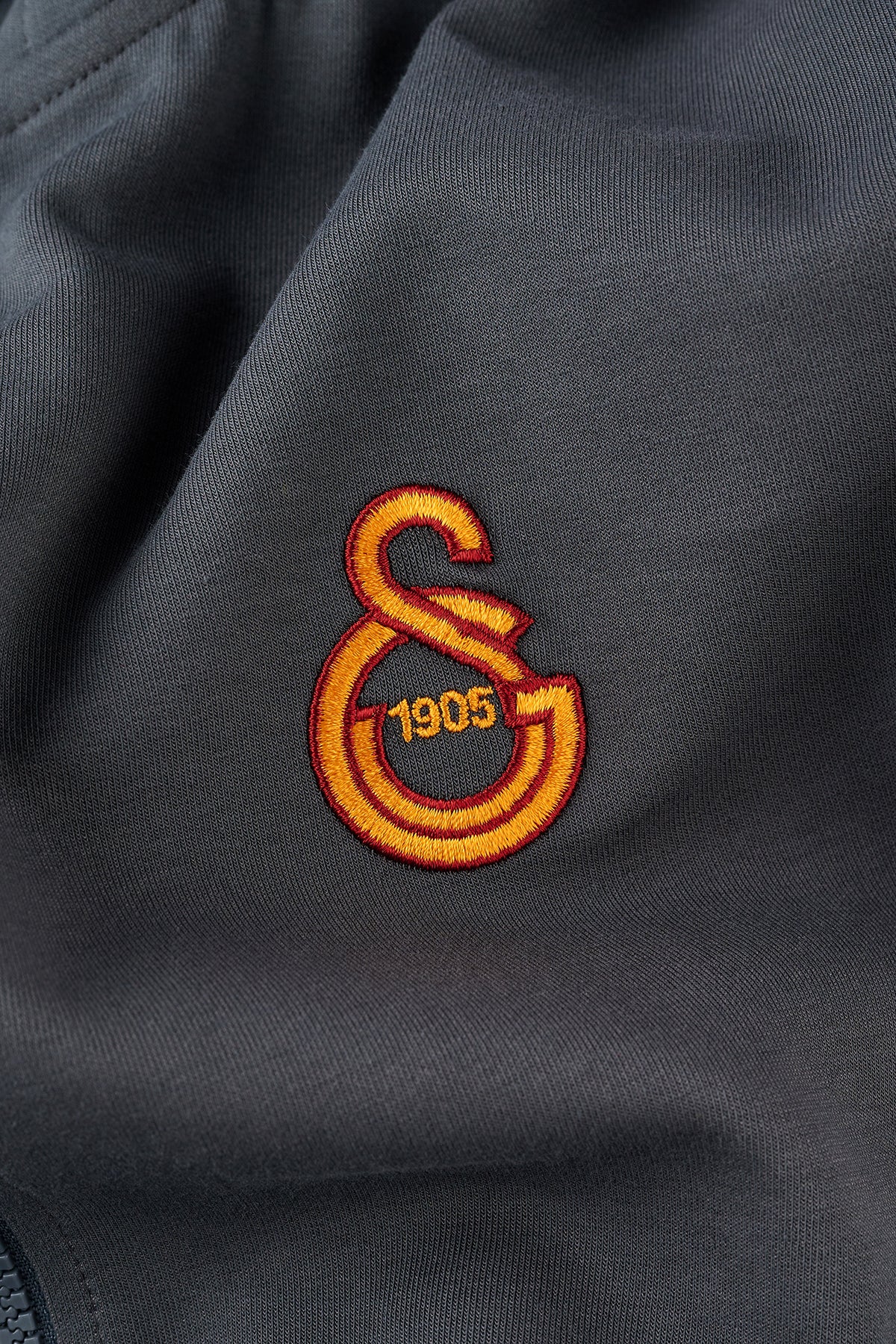 Galatasaray 1905 Fermuarlı Kadın Hoodie - Antrasit
