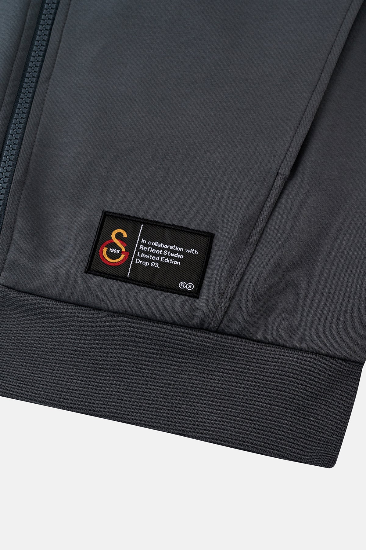 Galatasaray 1905 Fermuarlı Kadın Hoodie - Antrasit