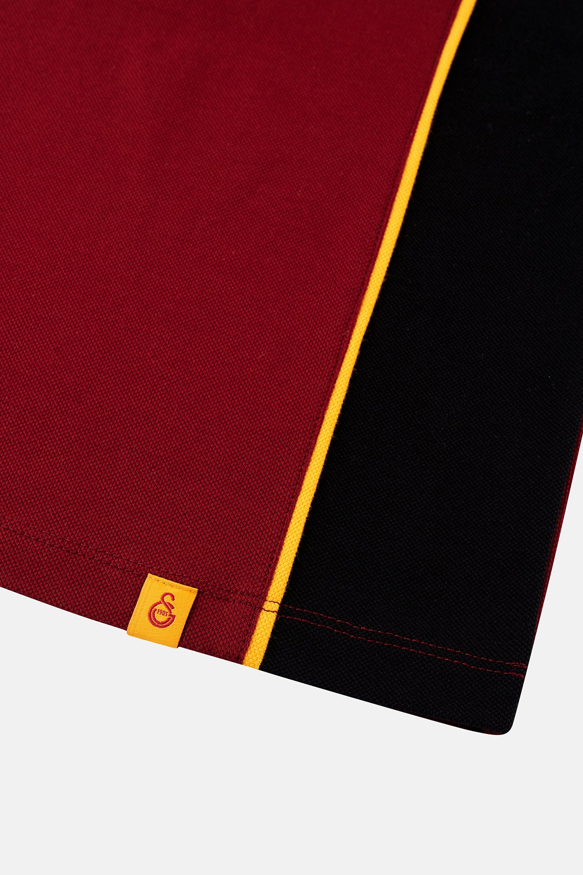 Leones Polo Yaka Kadın T-shirt - Bordo / Siyah