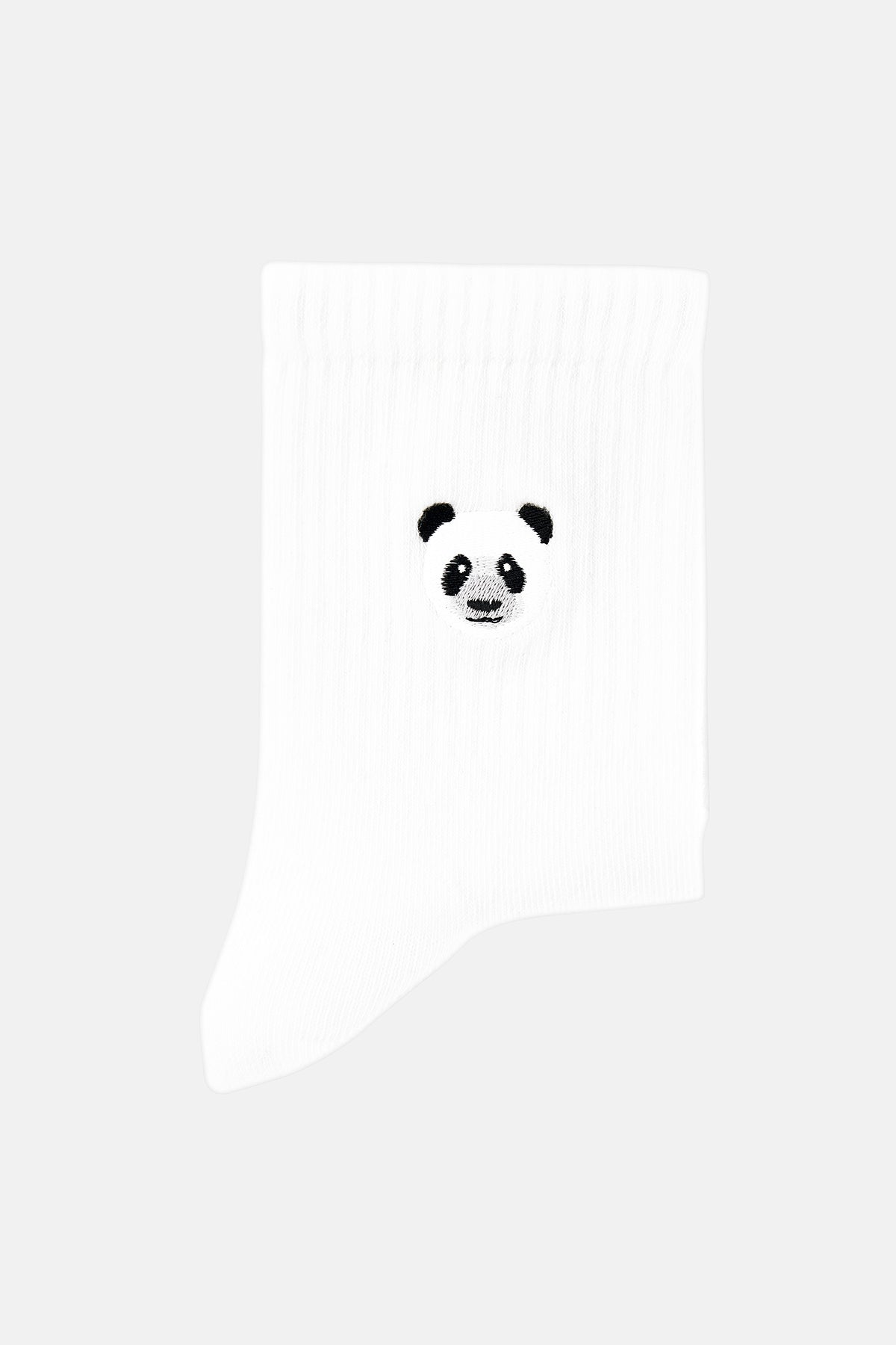 Panda İnce Havlu Çorap - Beyaz