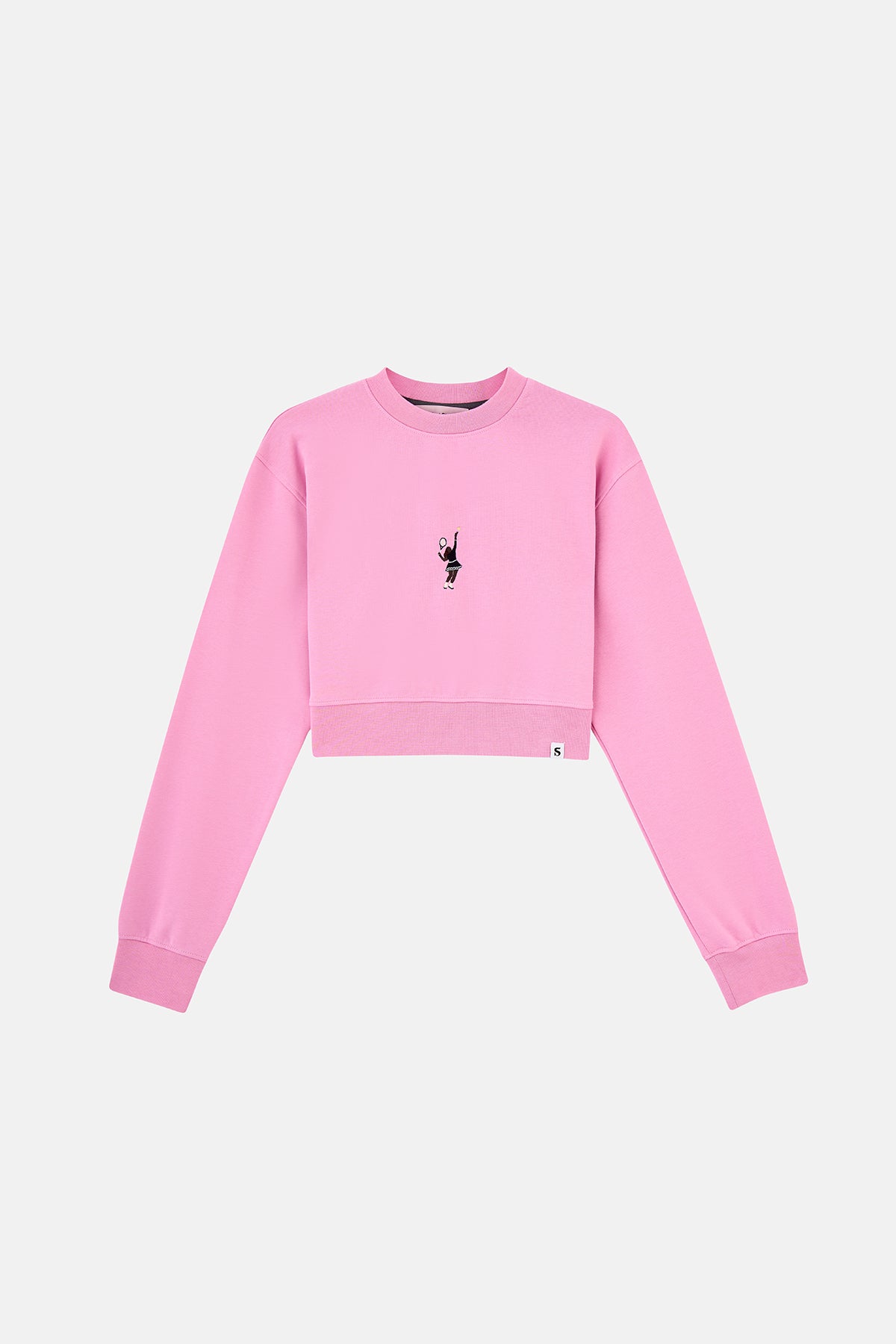 Queen Soft Fleece Crop Sweatshirt - Pembe