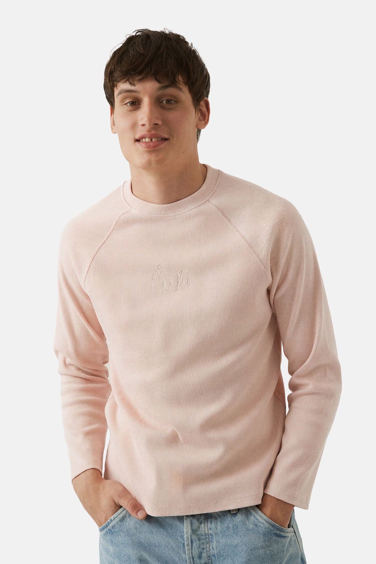 Sincap Ribanalı Sweatshirt - Açık Pembe