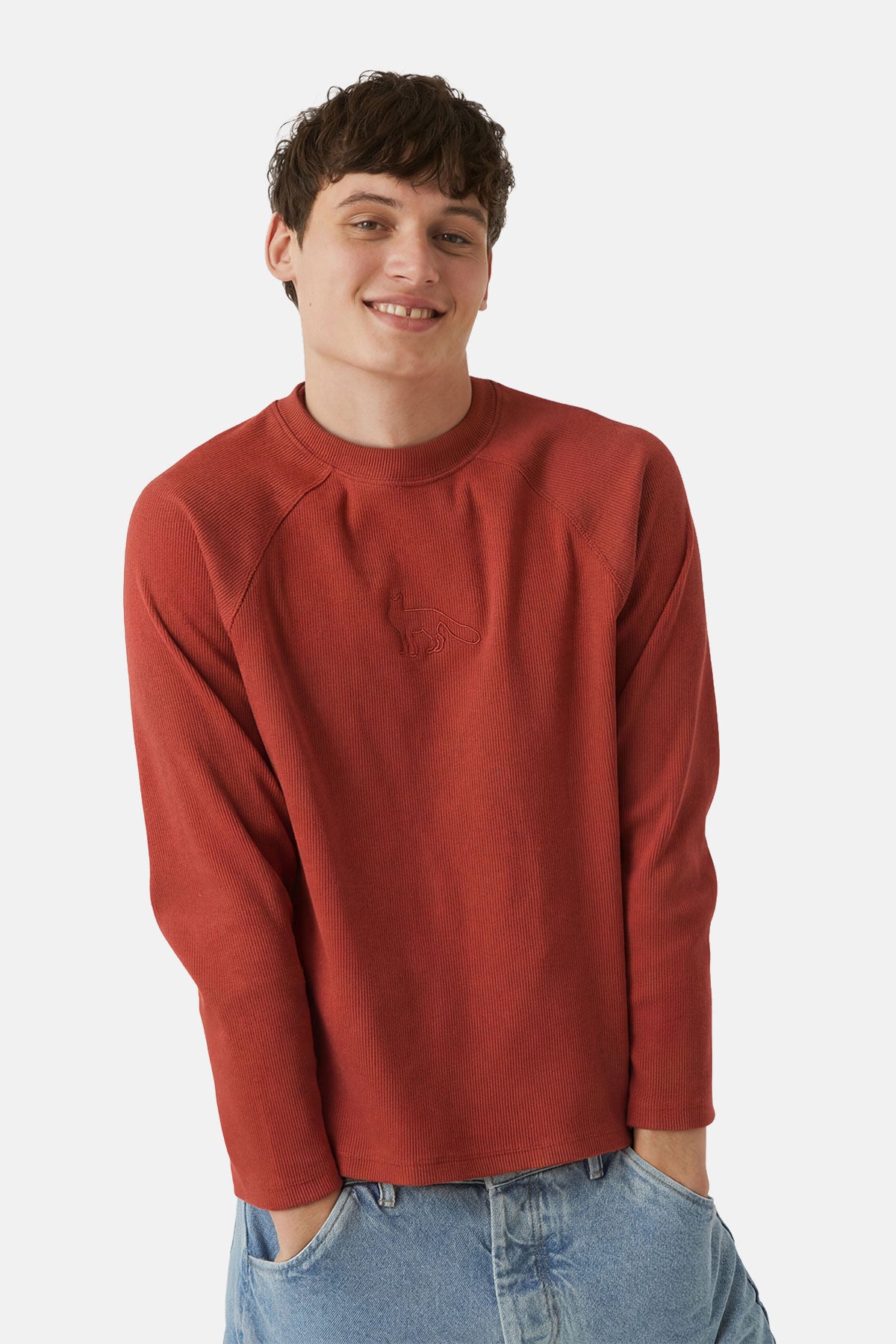 Kızıl Tilki Ribanalı Sweatshirt - Kiremit