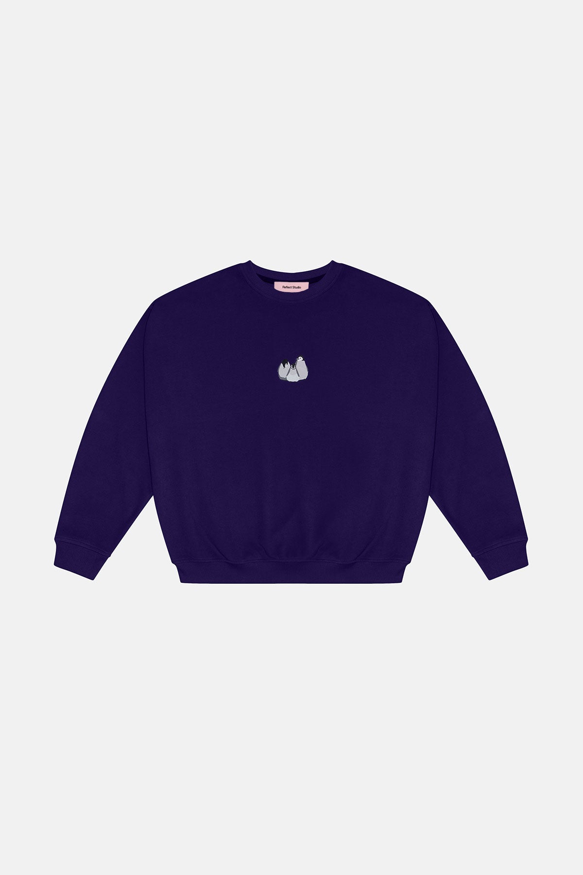 Yavru İmparator Penguen Oversize SuperSoft Sweatshirt - Mor