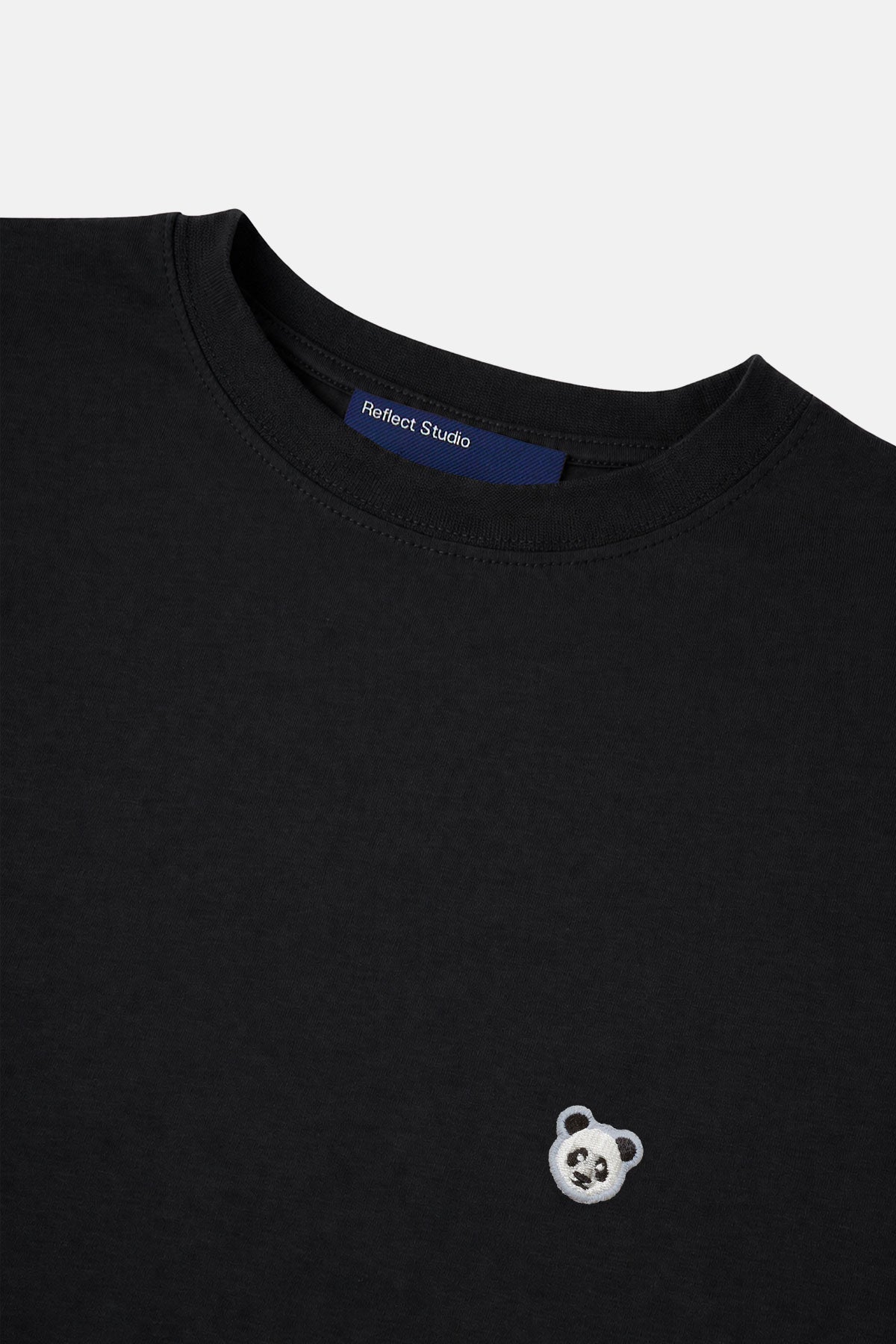 Panda Lightweight Crop T-shirt - Siyah