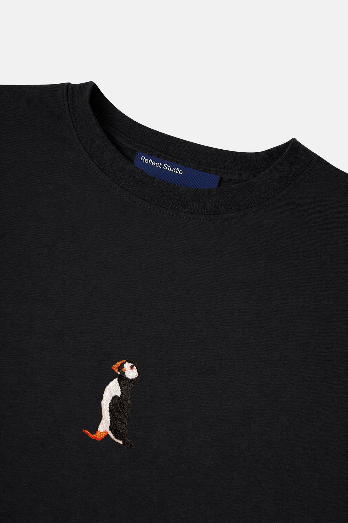 Puffin Lightweight Crop T-Shirt - Siyah