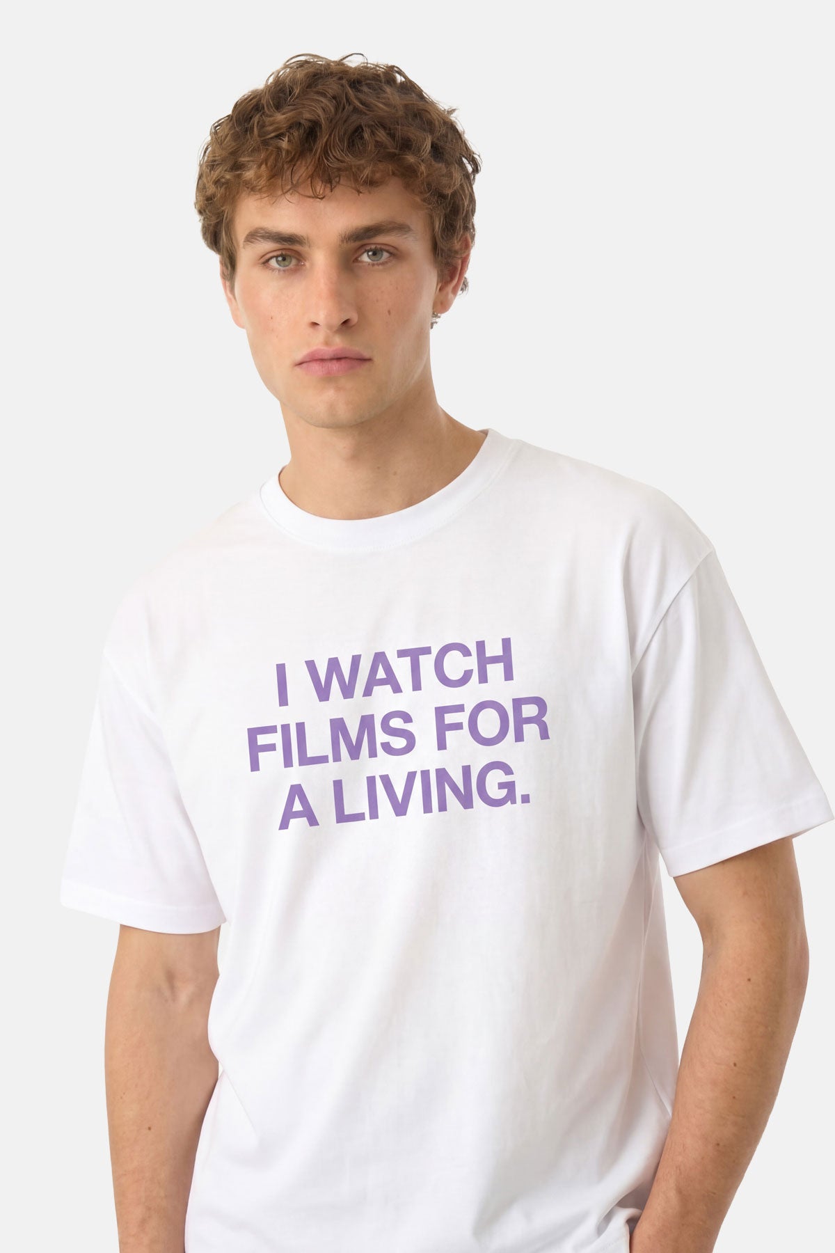 I Watch Films For A Living Premium T-shirt - Beyaz