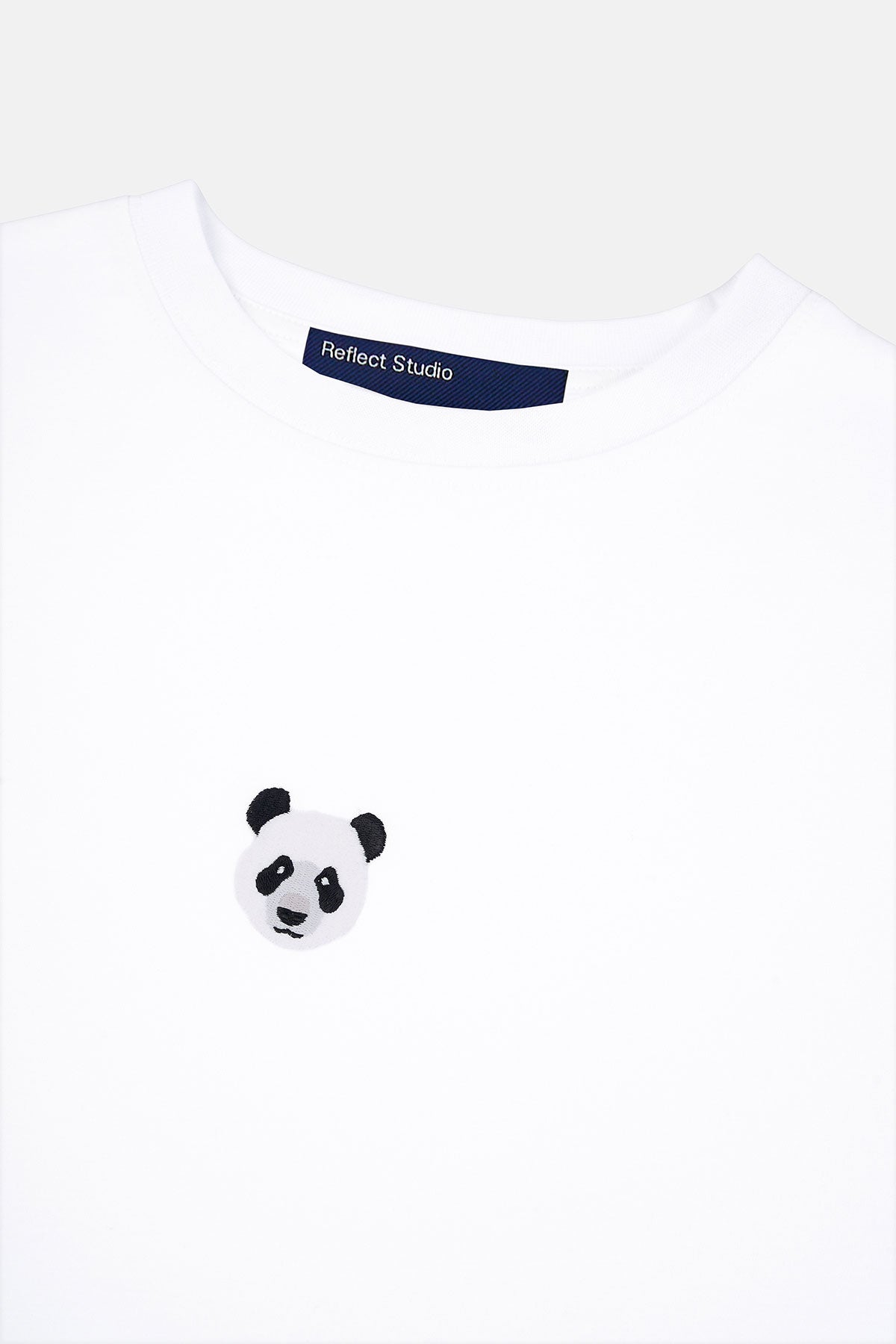 Panda Lightweight Crop T-Shirt - Beyaz