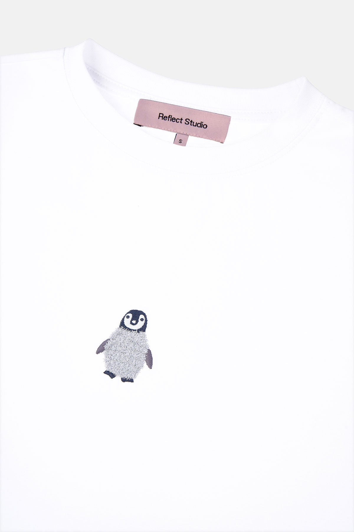 Yavru İmparator Penguen Lightweight Crop T-Shirt - Beyaz