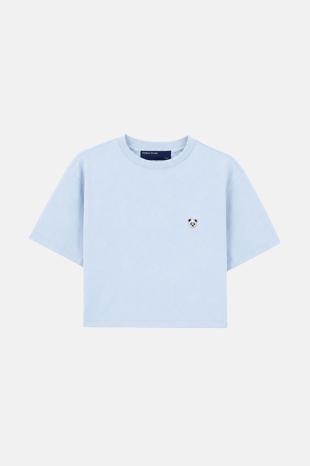 Panda Lightweight Crop T-shirt - Açık Mavi