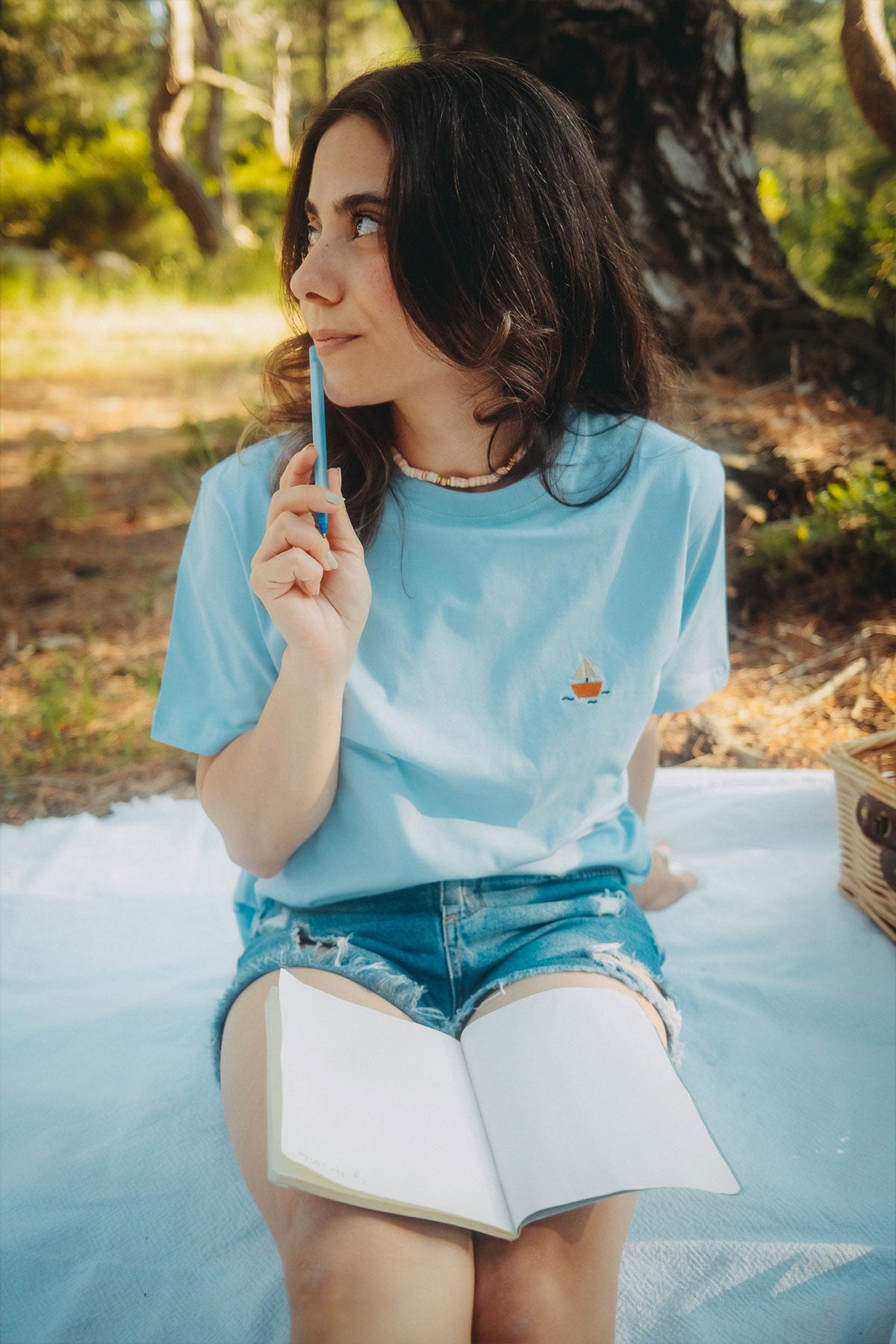 Yelkenli Lightweight T-shirt - Açık Mavi