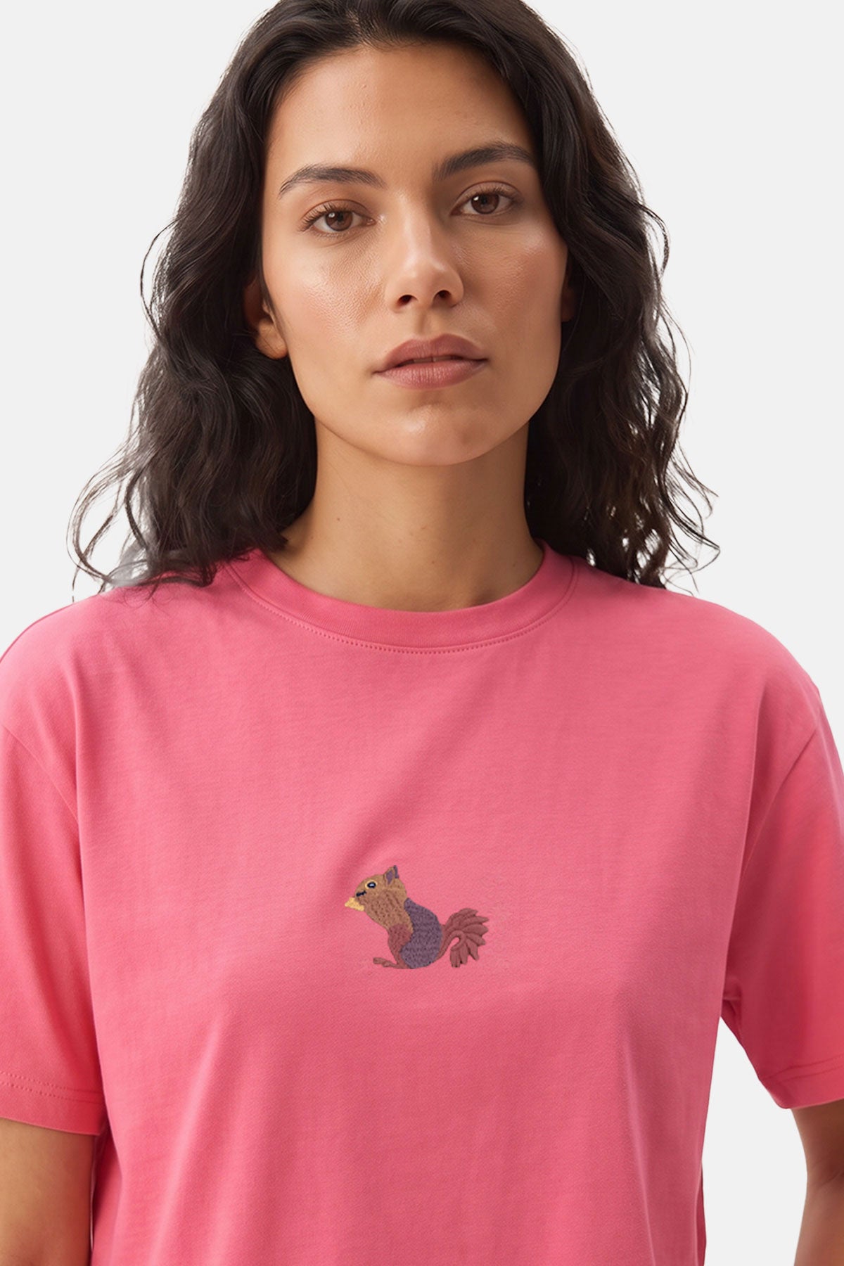 Sincap Lightweight Crop T-shirt - Pembe