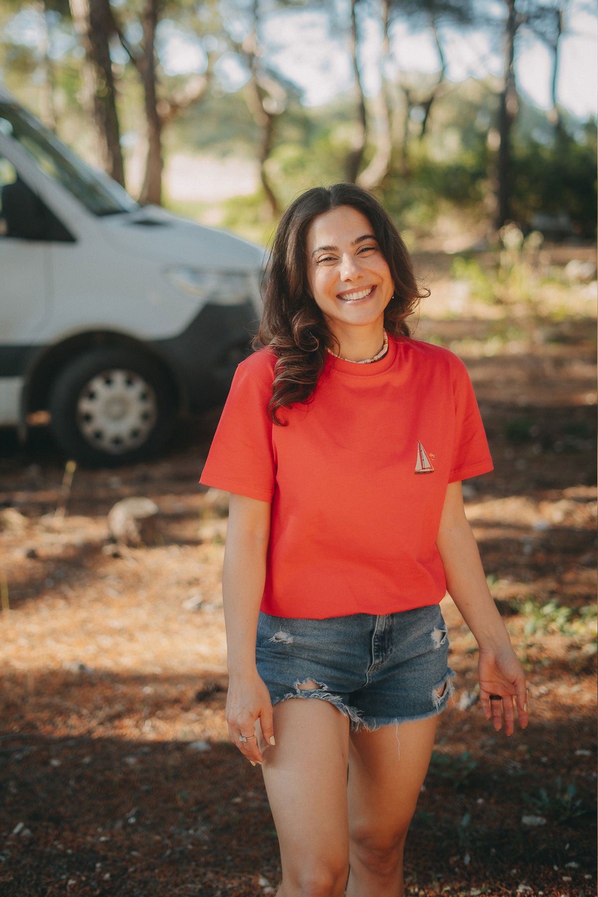 Yelkenli Lightweight T-shirt - Şeftali