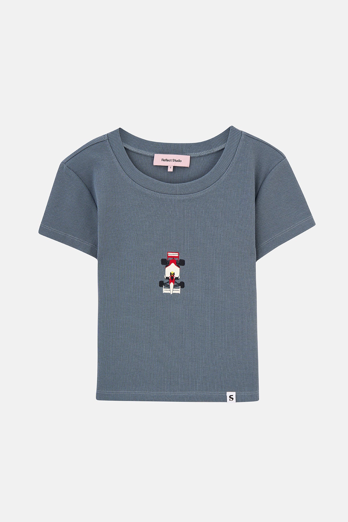 Car #27 Ribana Crop T-Shirt - Antrasit