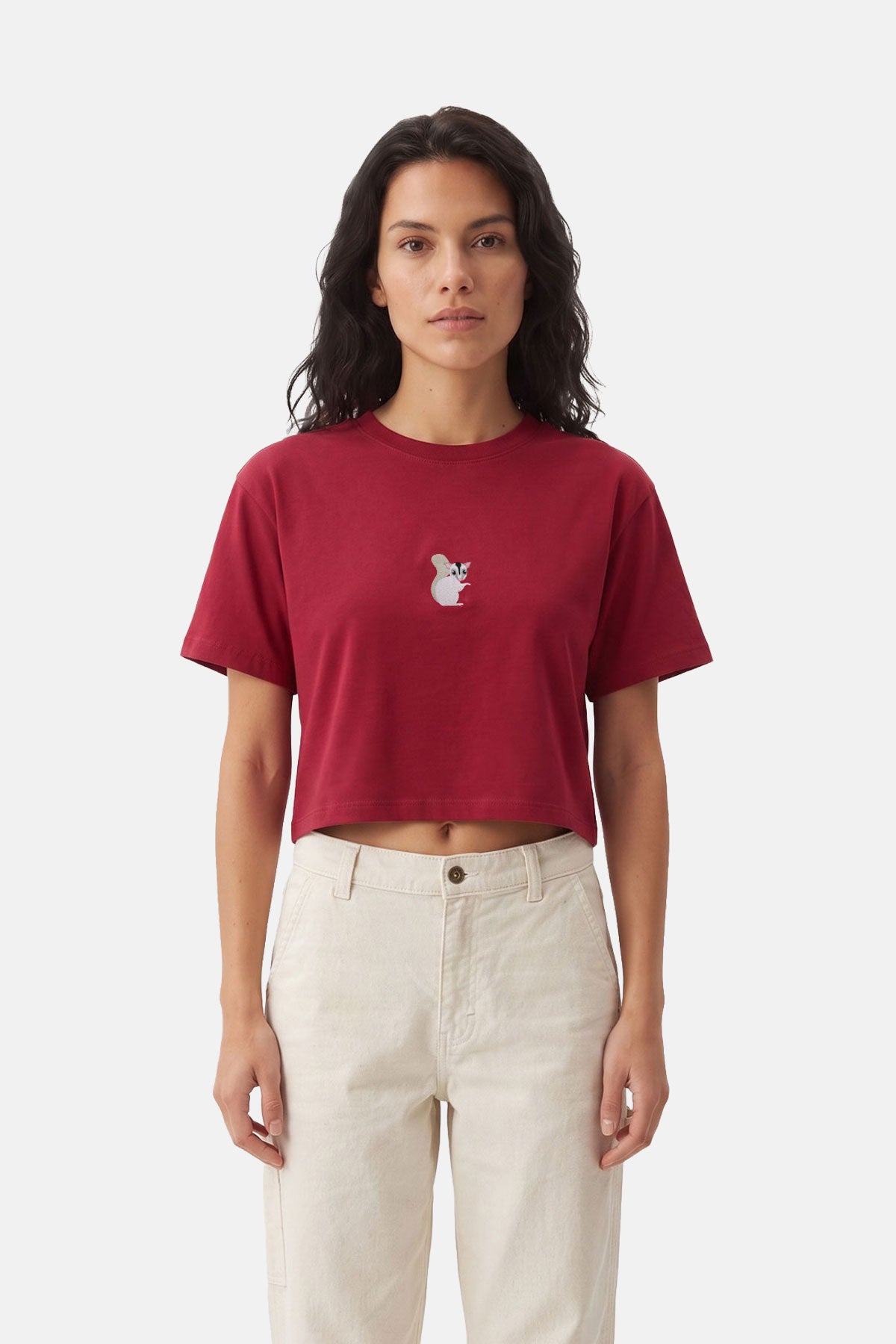 Sugar Glider Lightweight Crop T-shirt - Kırmızı