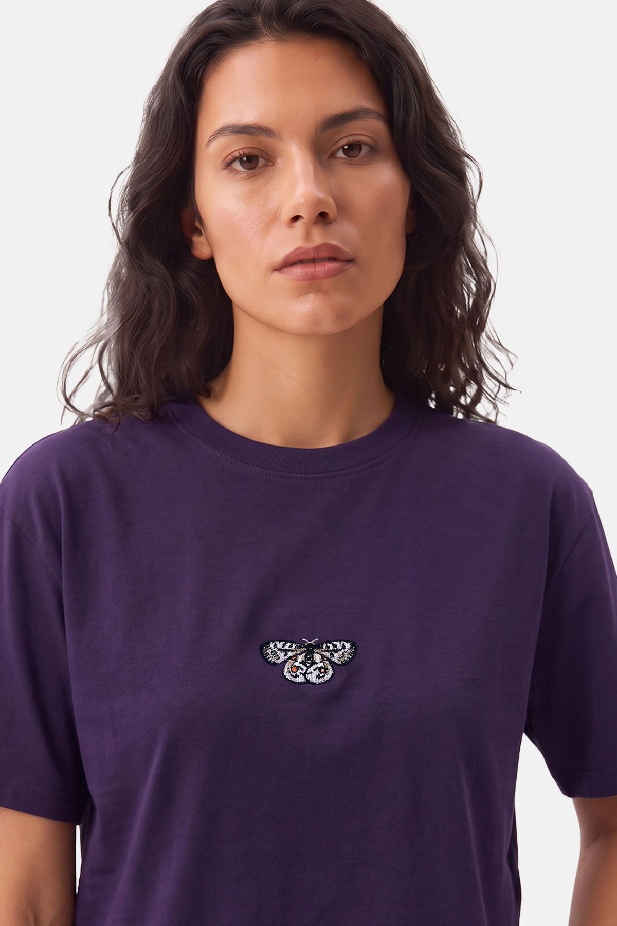 Apollo Kelebeği Lightweight Crop T-shirt - Mor