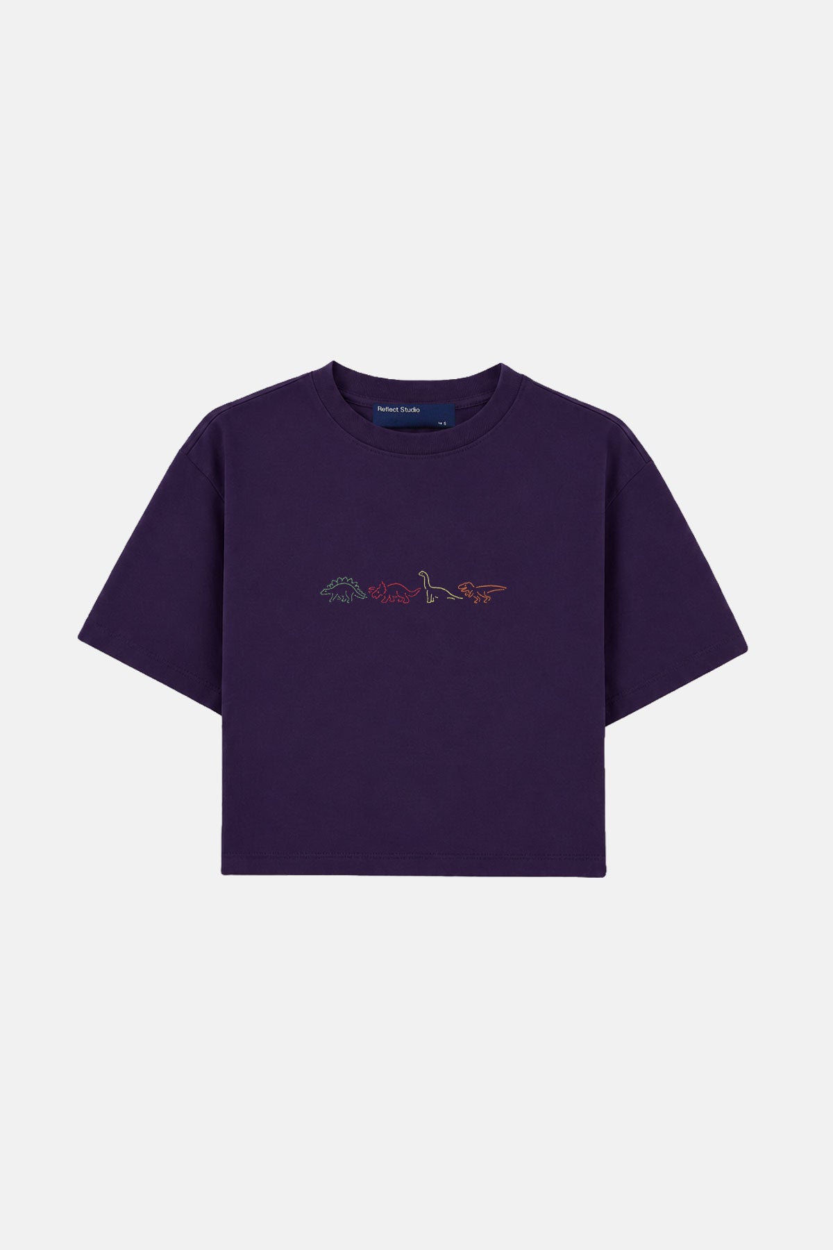 Dinozorlar Lightweight Crop T-shirt - Mor